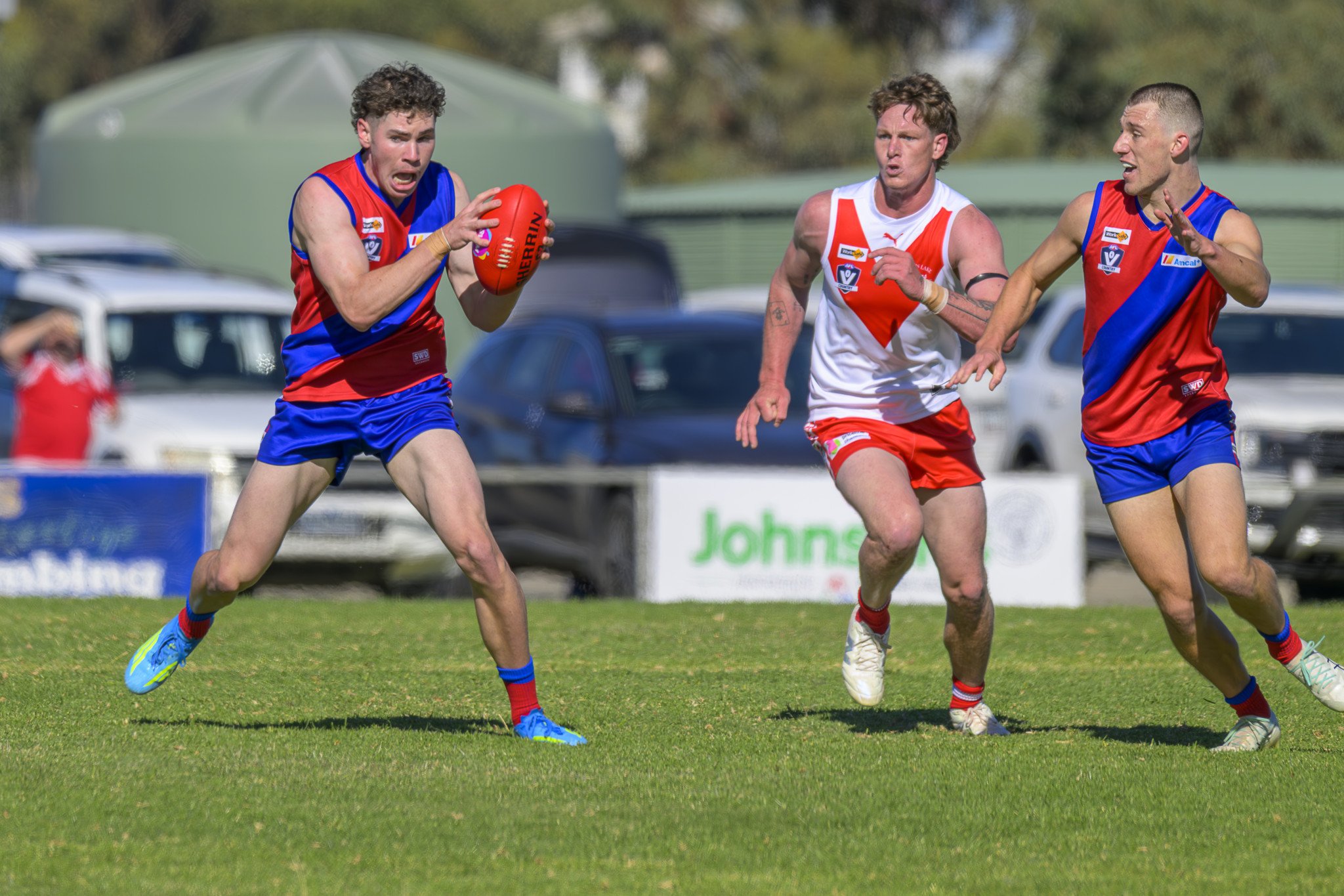 Kalkee's Will Drummond with the ball.
