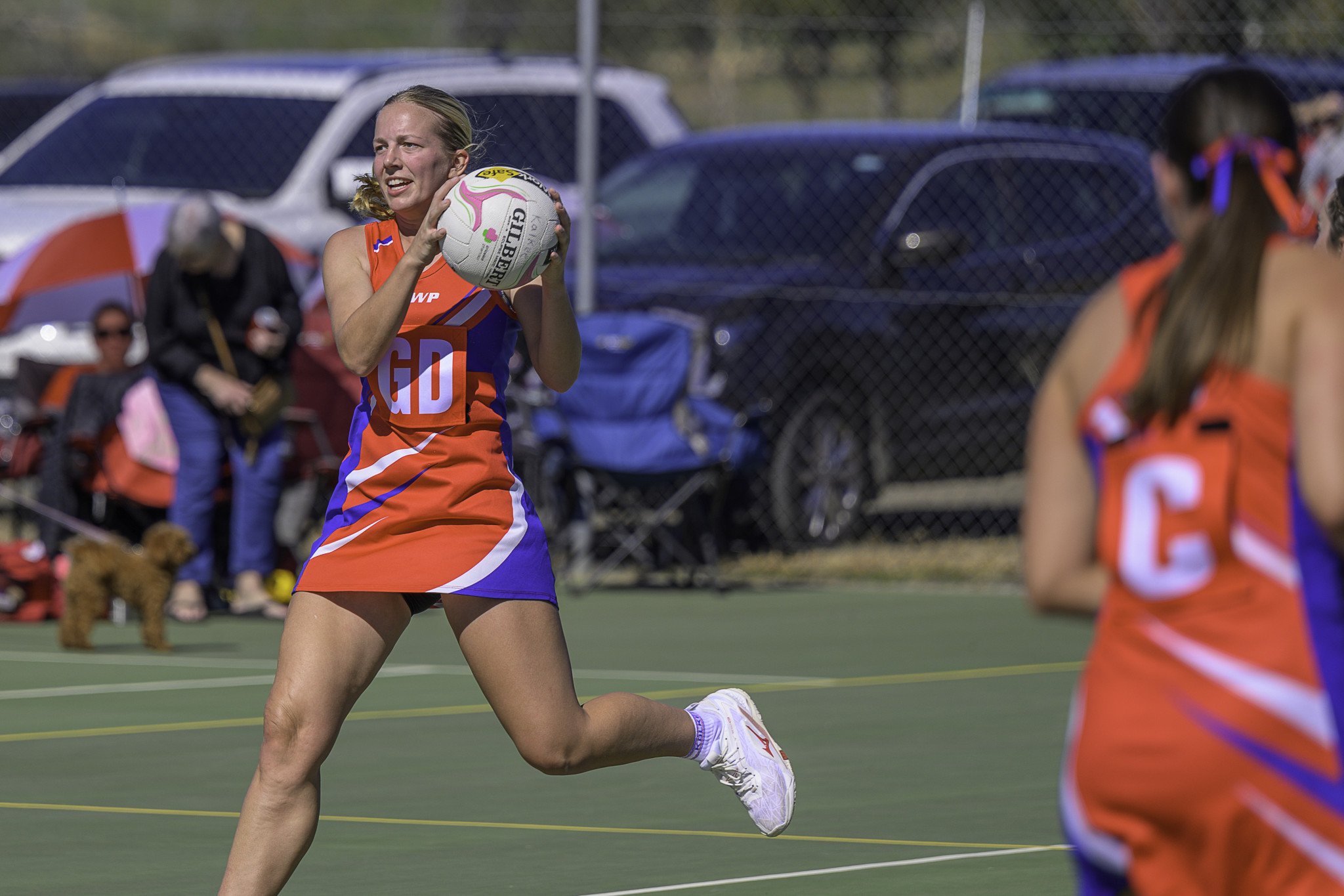 Emily Polack catches the ball in flight during Kalkee's clash against Taylors Lake. The Kees opened their season with a 62-22 win.
