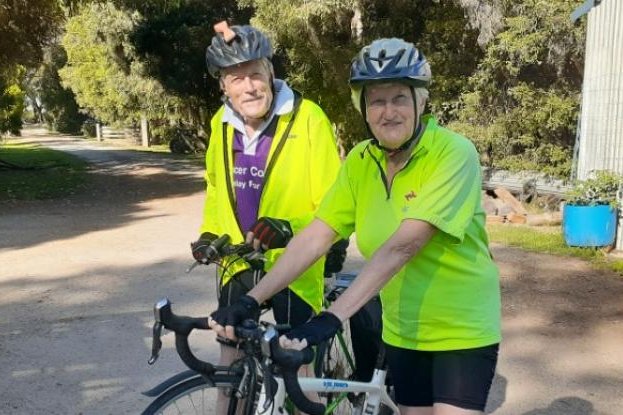 Siblings Horsham Herbalist Des Lardner and his sister Marilyn Horsby prepare for the Great Victorian Bike Ride 2024. Picture supplied.