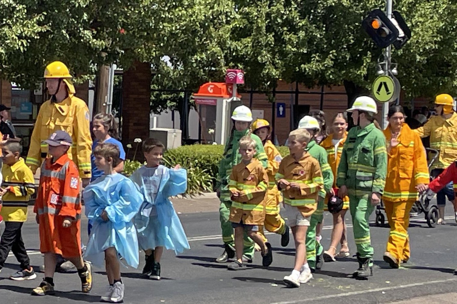 Firefighters of all sizes participated in the Henley on Lake Wallace parade. Picture by Sheryl Lowe