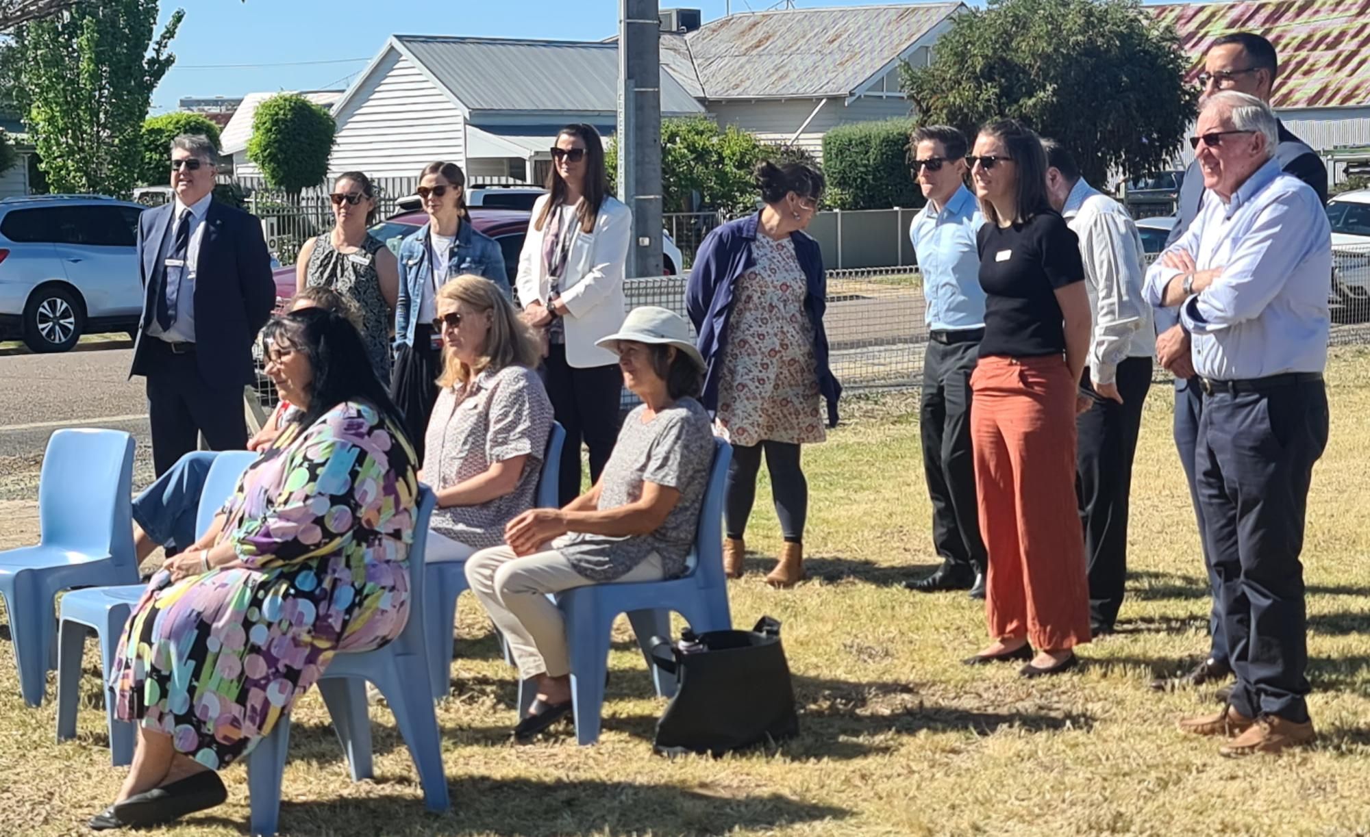 Guests welcomed Parliamentary Secretary for Regional Development Michaela Settle and guests to the launch of a new pilot program to address the housing shortage, at Murtoa. Picture by Sheryl Lowe