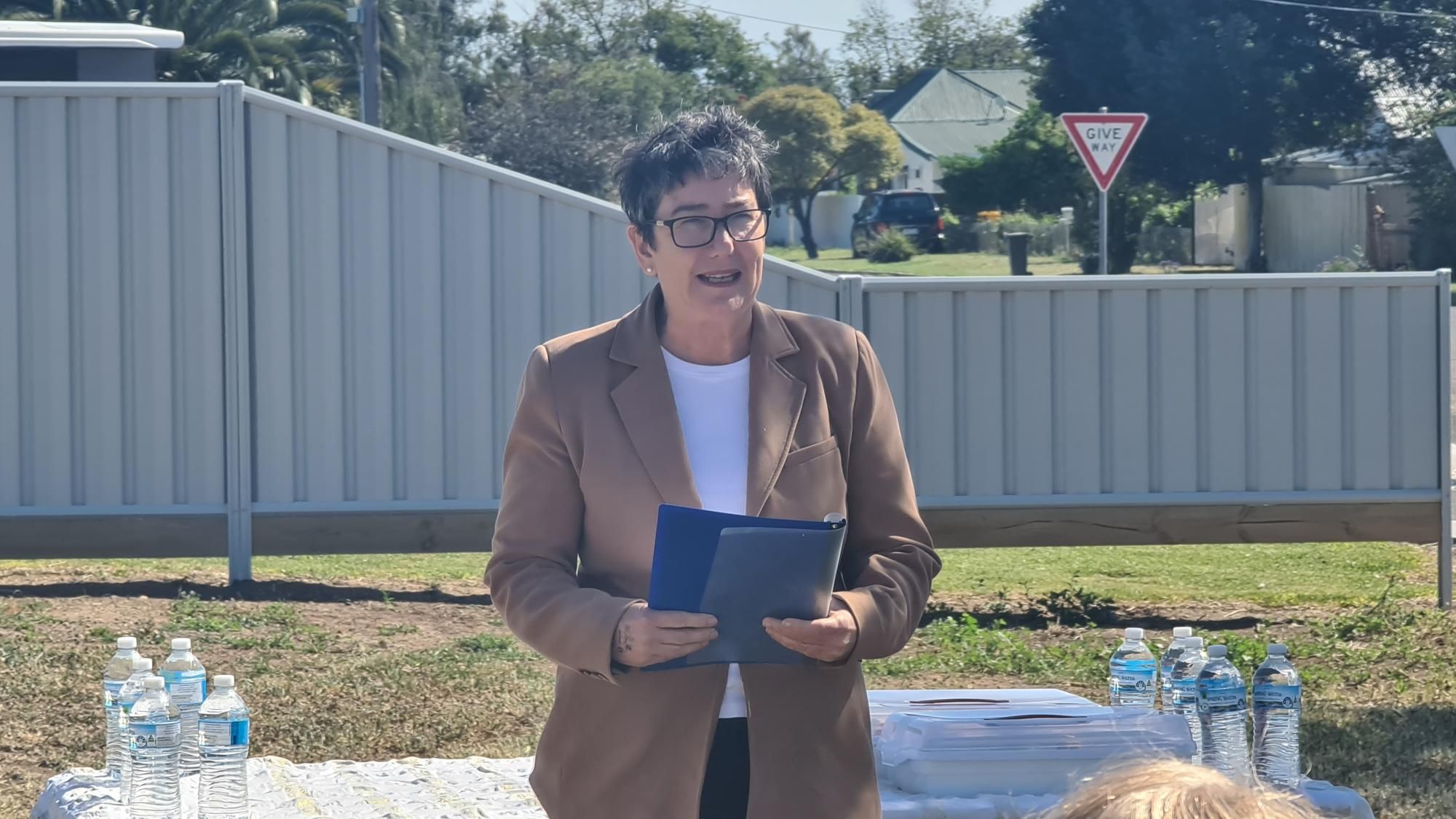 Parliamentary Secretary for Regional Development Michaela Settle visited Murtoa on October 14 2024 for the launch of a pilot program to speed up efforts to address the housing shortage. Picture by Sheryl Lowe