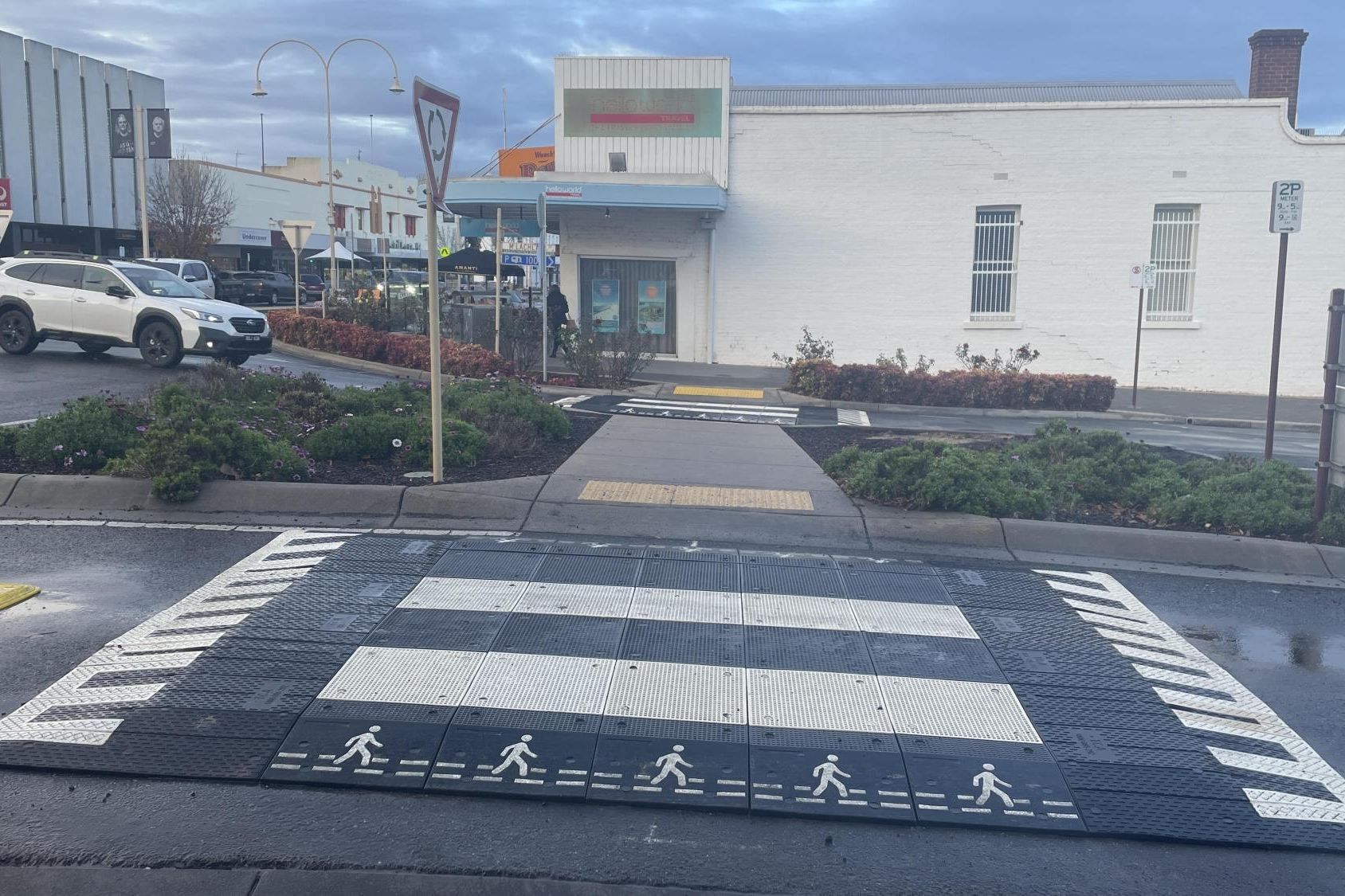 Horsham Firebrace Street pedestrian crossing - After community consultation, the raised wombat crossing will be replaced with painted lines. Picture Lucas Holmes 