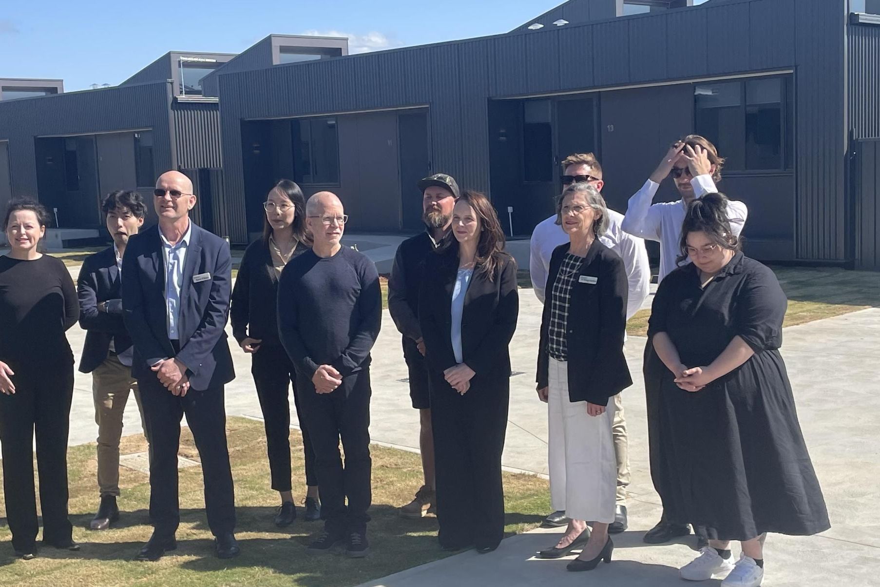 Representatives from Community Housing Provider Haven Home Safe, building group ARKit Horsham Rural City Council and the various government departments inspected the finished homes that will soon be housing 25 individuals or families in Horsham Picture by Sheryl Lowe