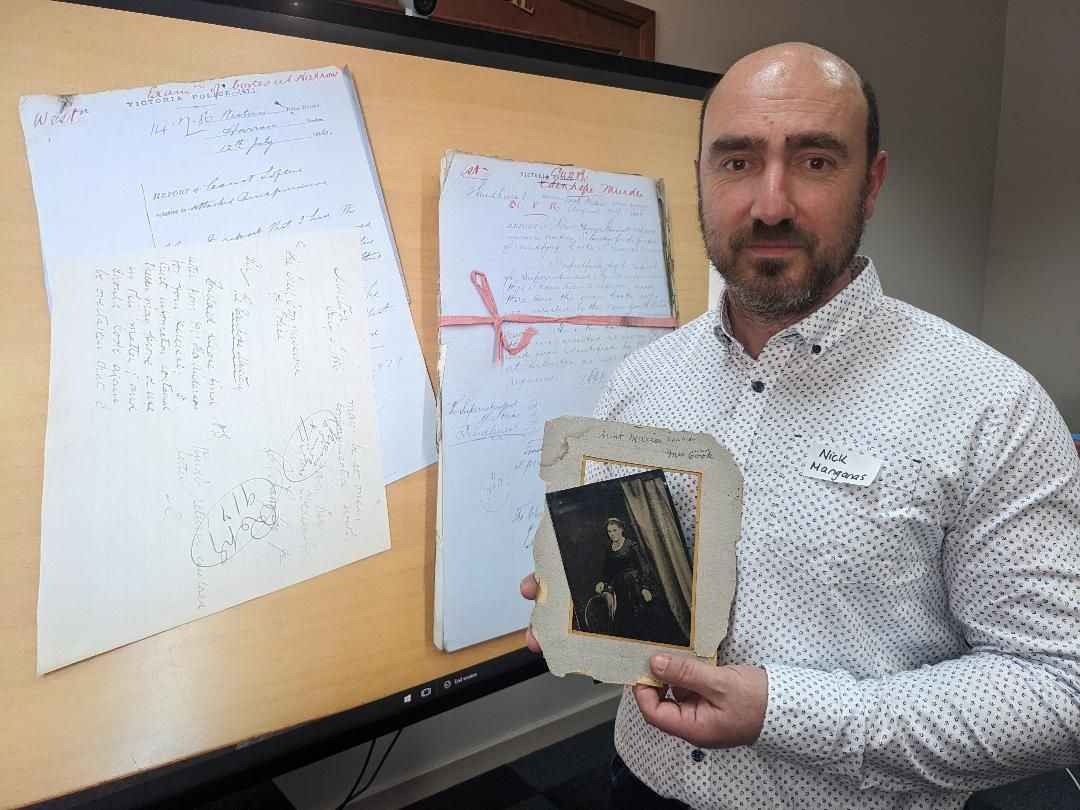School teacher and author Nick Manganas is writing a book on the Maryvale murders of Maria and her baby daughter Louisa. Picture supplied.
