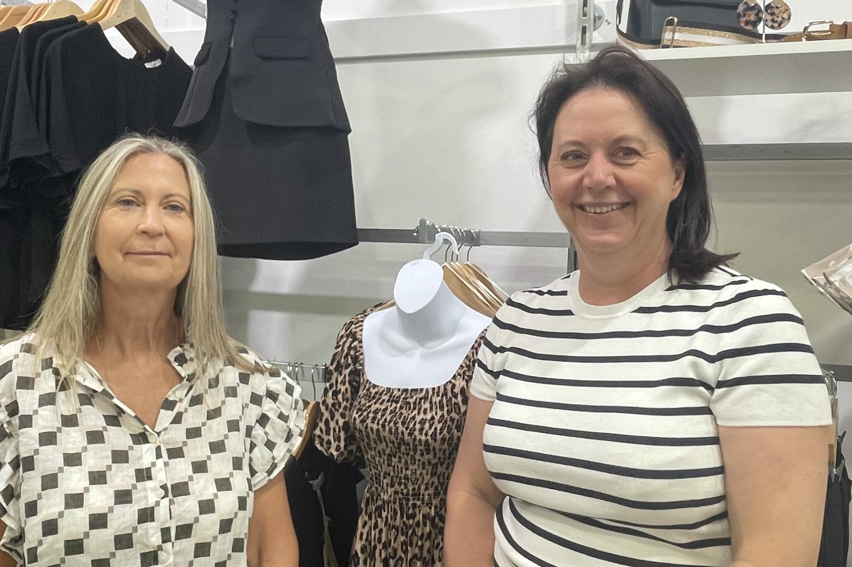 Exquisit Fashion owner Shana Miatke (right) with staff member Kylie at the re-opening of Exquisit in the Horsham Plaza. Picture by Sheryl Lowe