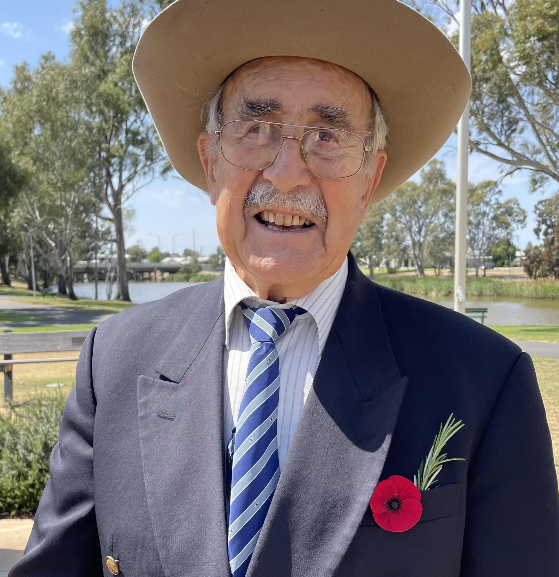 The late Bob Redden - a familiar face at community events - seen here at Remembrance Day in Horsham. Picture by Sheryl Lowe