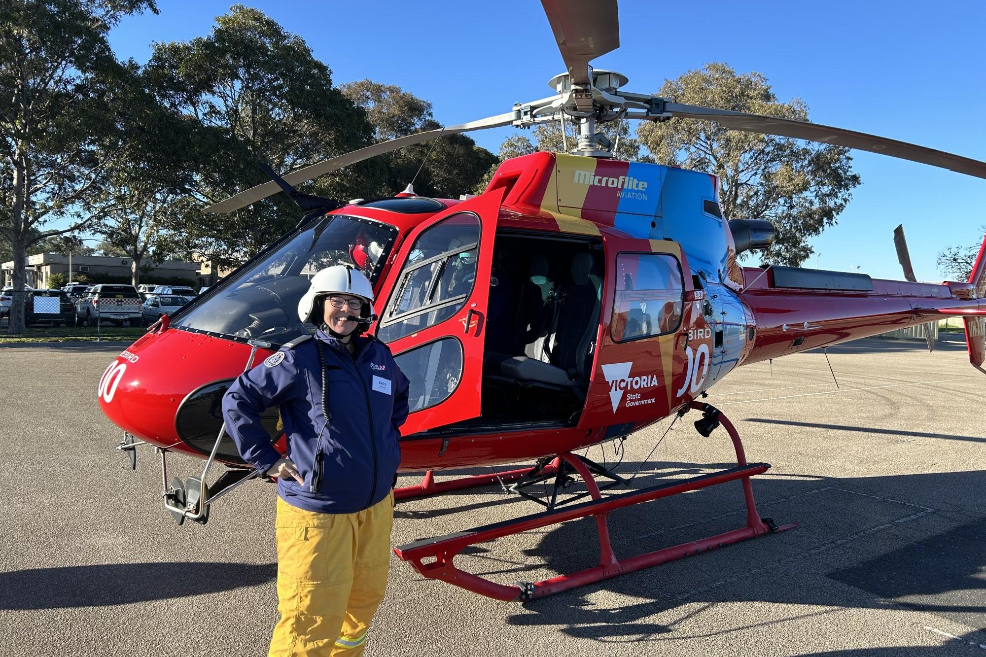 Horsham's Kate Wills received her wings as a Country Fire Authority Air Observer seen here ready to get a birds eye view of the region. Picture supplied