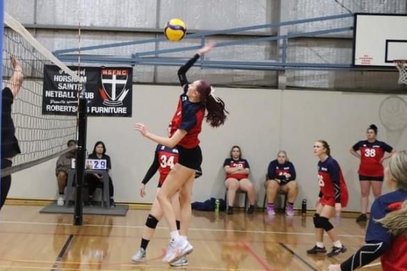 Paige Hemley was consistent in her teams win over Tsunami in round 2 of Volleyball Horshams womens A grade competition. Picture supplied