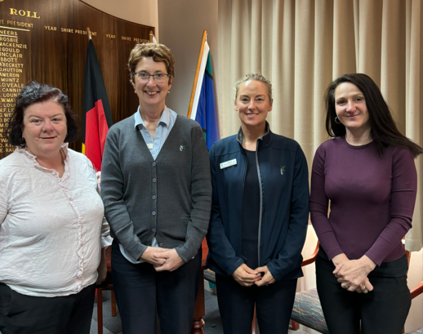 Maternal and child health nurse coordinator Judy Harrington, perinatal emotional health practitioner Adrienne Caldow, maternal and child health nurse Mardi Greifhahn, and support playgroup facilitator Katrina Shirrefs. Picture supplied