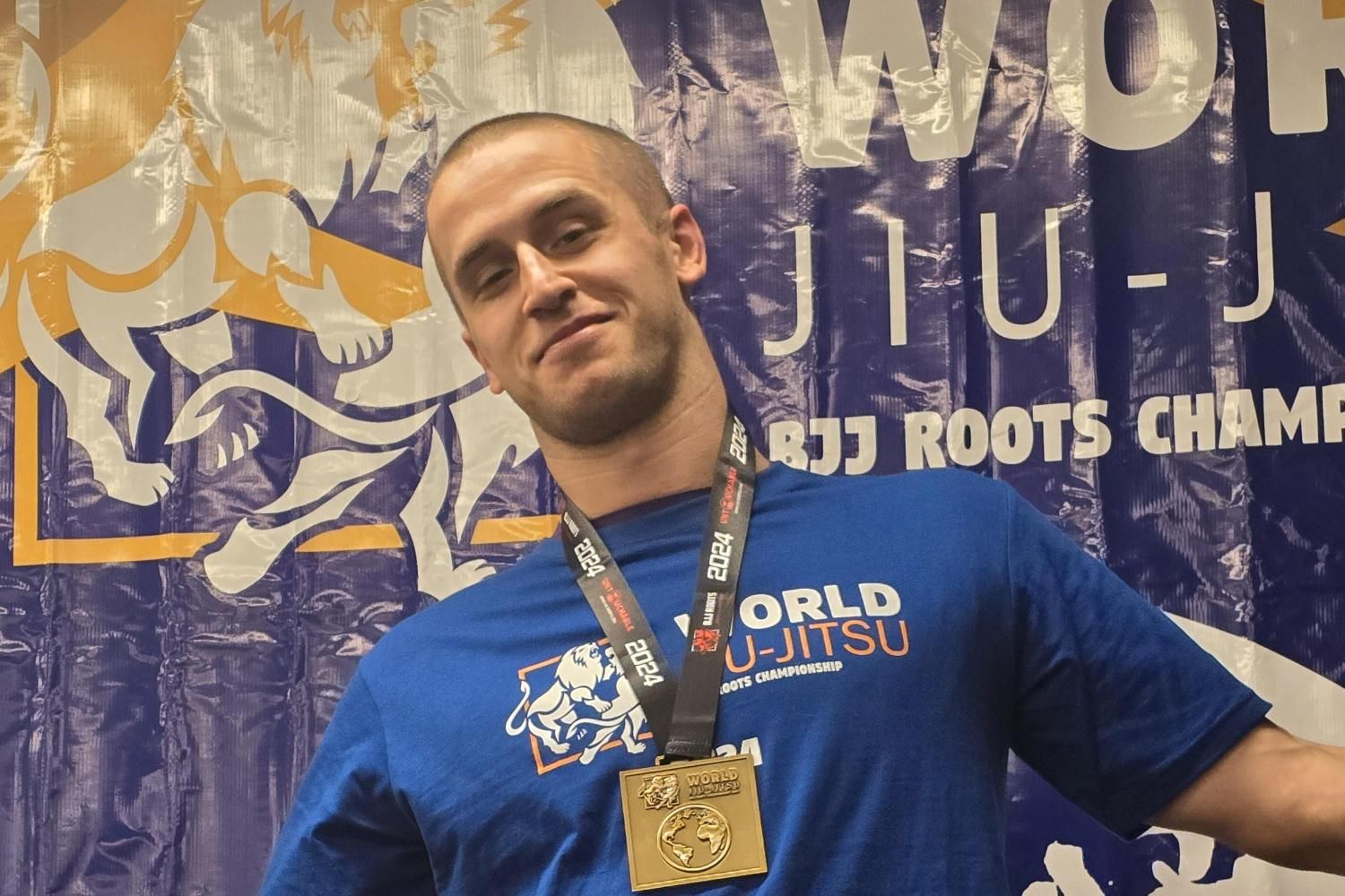 Travis Bywater claimed a gold medal at the BJJ Roots world championships in Singapore on Saturday, November 9. Picture supplied