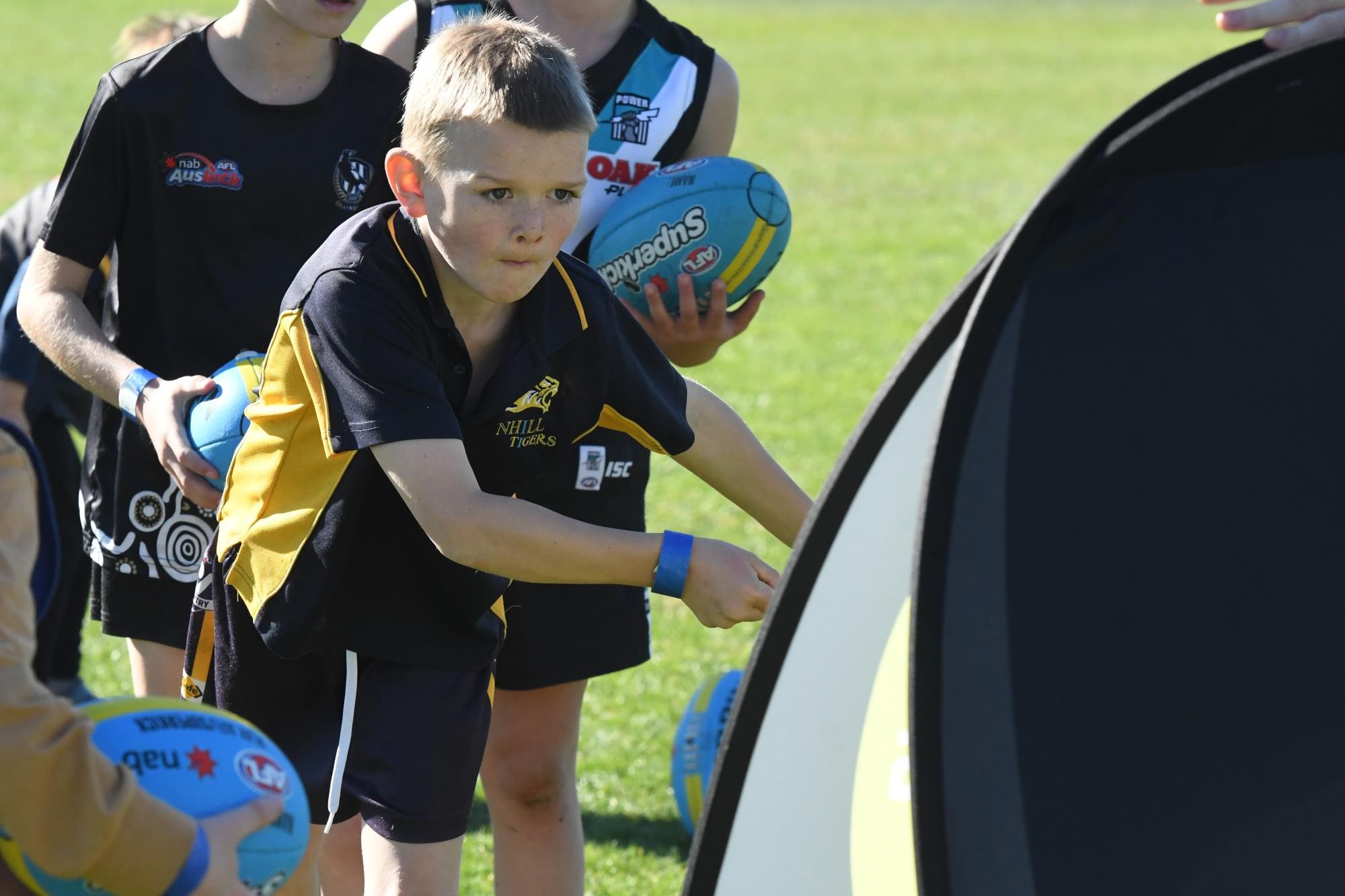 Young footballers will have the chance to rub shoulders with players from the Western Bulldogs on Tuesday, December 10 in Horsham, Ararat and Stawell. Picture by John Hall. 