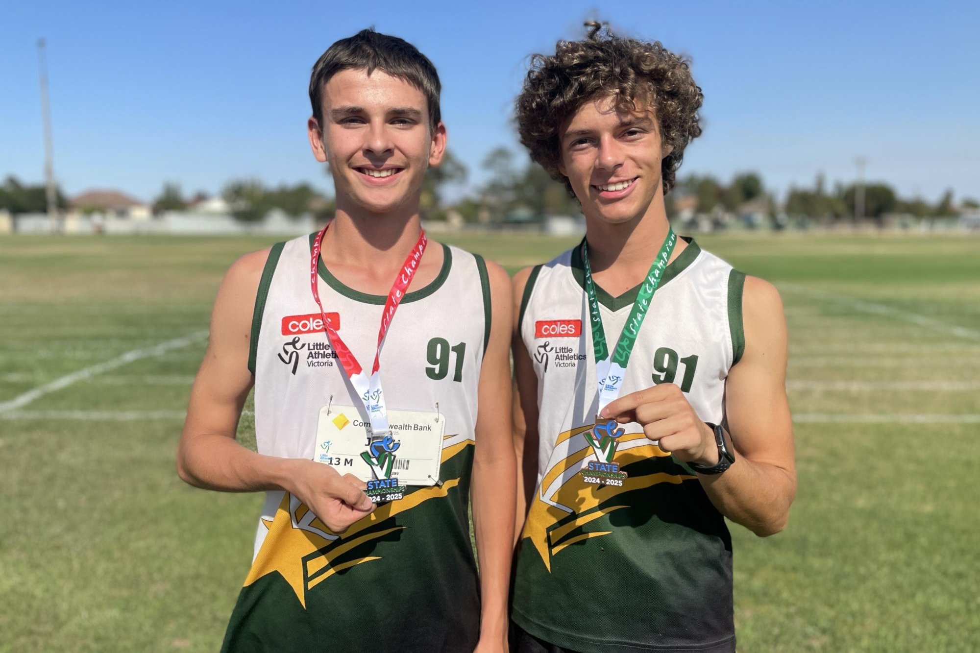 Jett Hill and James Burton claimed a silver and bronze medal, respectively at the state combined events carnival in Bendigo on February 1 and 2. Picture by Lucas Holmes 