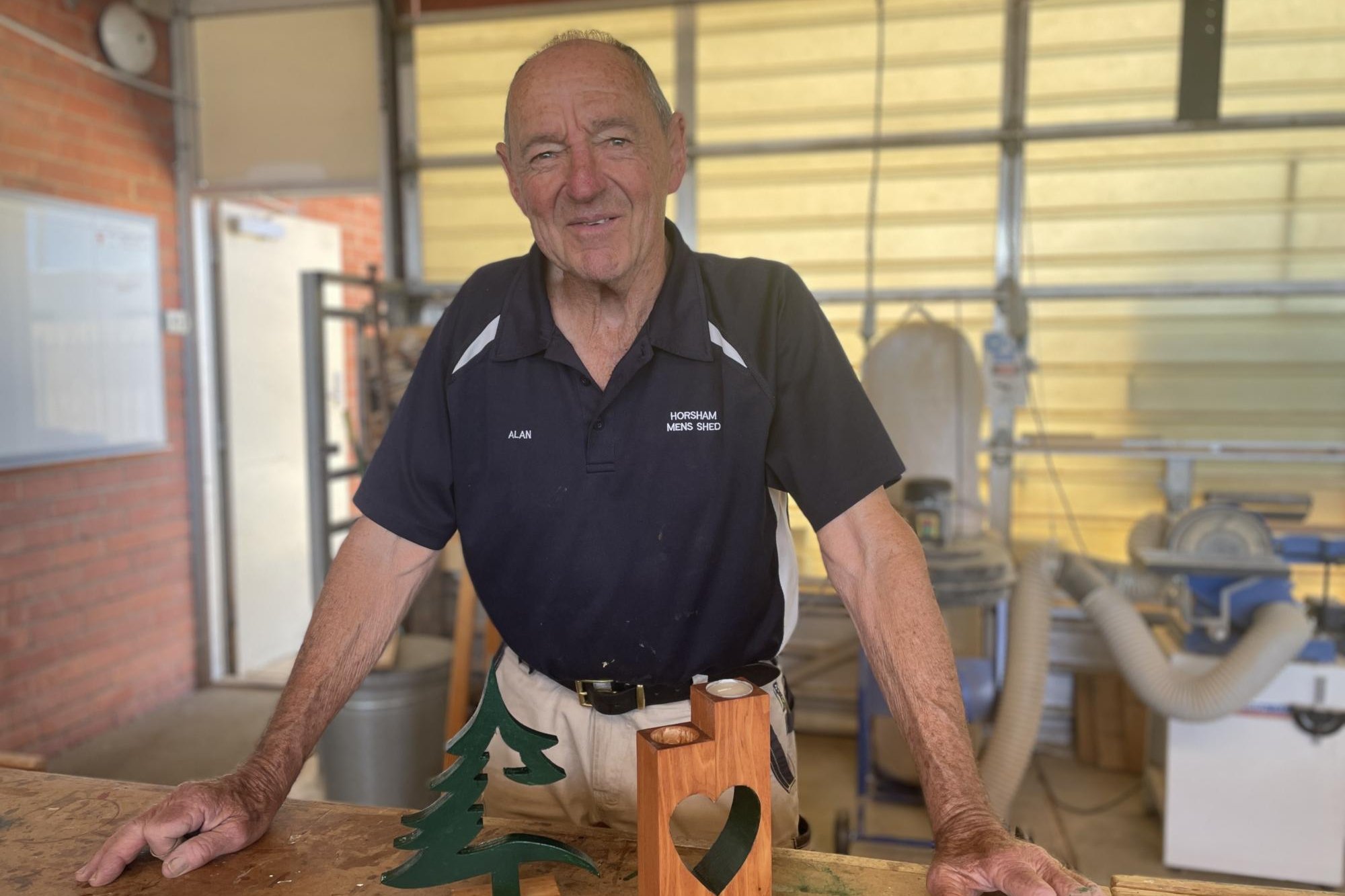 Alan Jolley at the Horsham men's shed on Wednesday, December 4. Picture by Lucas Holmes