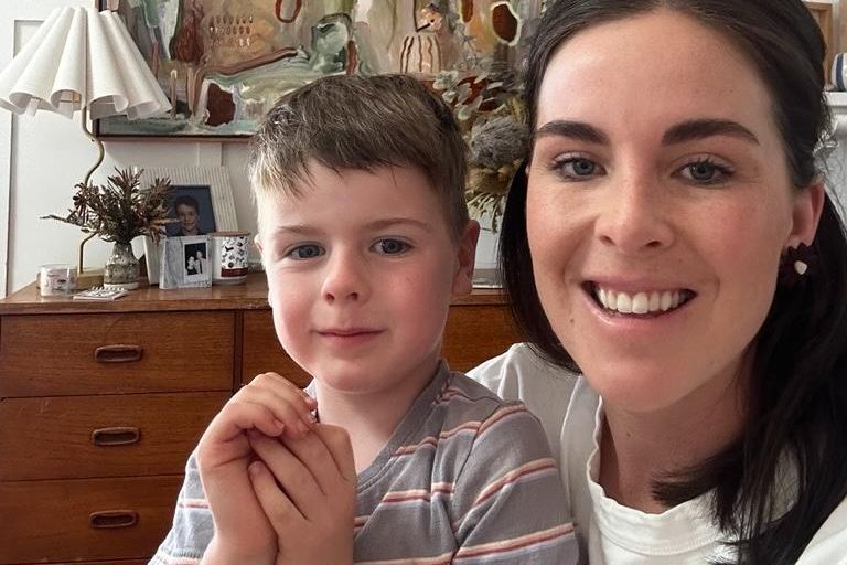 Lewis and Chloe Freeman. Ms Freeman urges parents to learn the signs of drowning. Picture supplied
