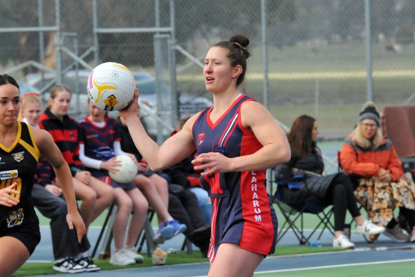 Laharum's Maddison Iredell on court for the Demons during the 2024 HDFL season. Picture by John Hall