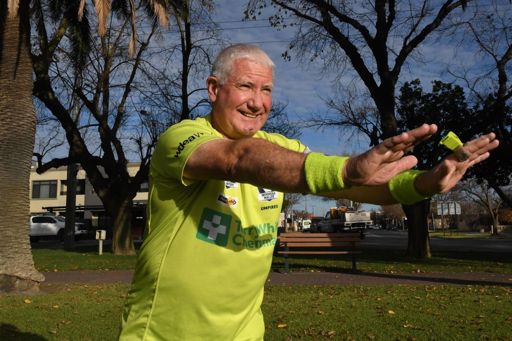Frank Marklew umpired his 1000th game of football on Saturday, June 22. Picture by John Hall