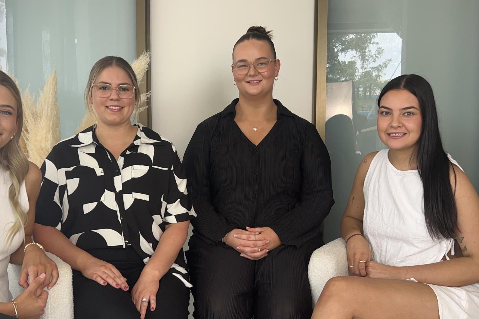Bec Pizzoni, Jasmine Martin, Kirsty McClelland, Zarah King of Cove Beauty Collective. Picture by John Hall