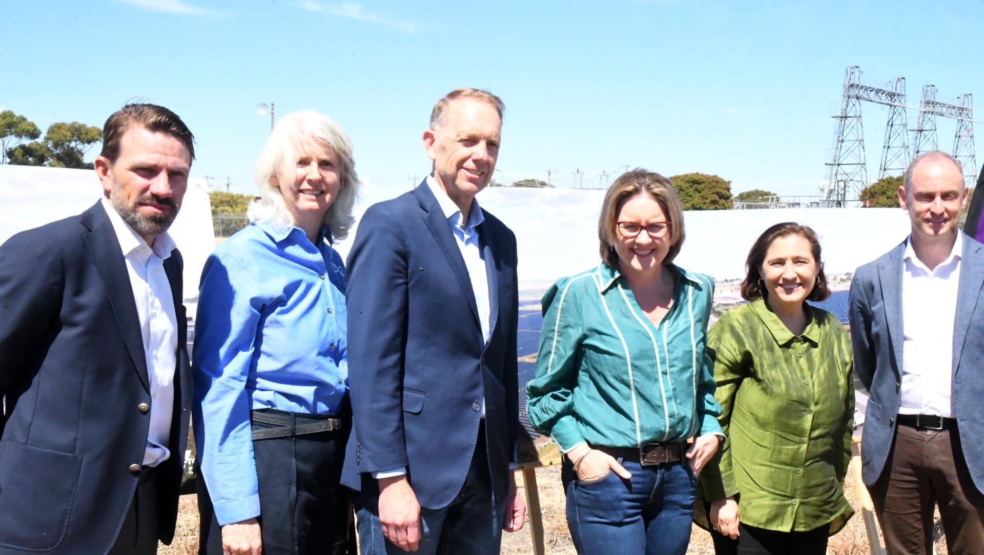 Premier Jacinta Allan at the launch event for the SEC Renewable Energy Park Horsham project. Picture by John Hall
