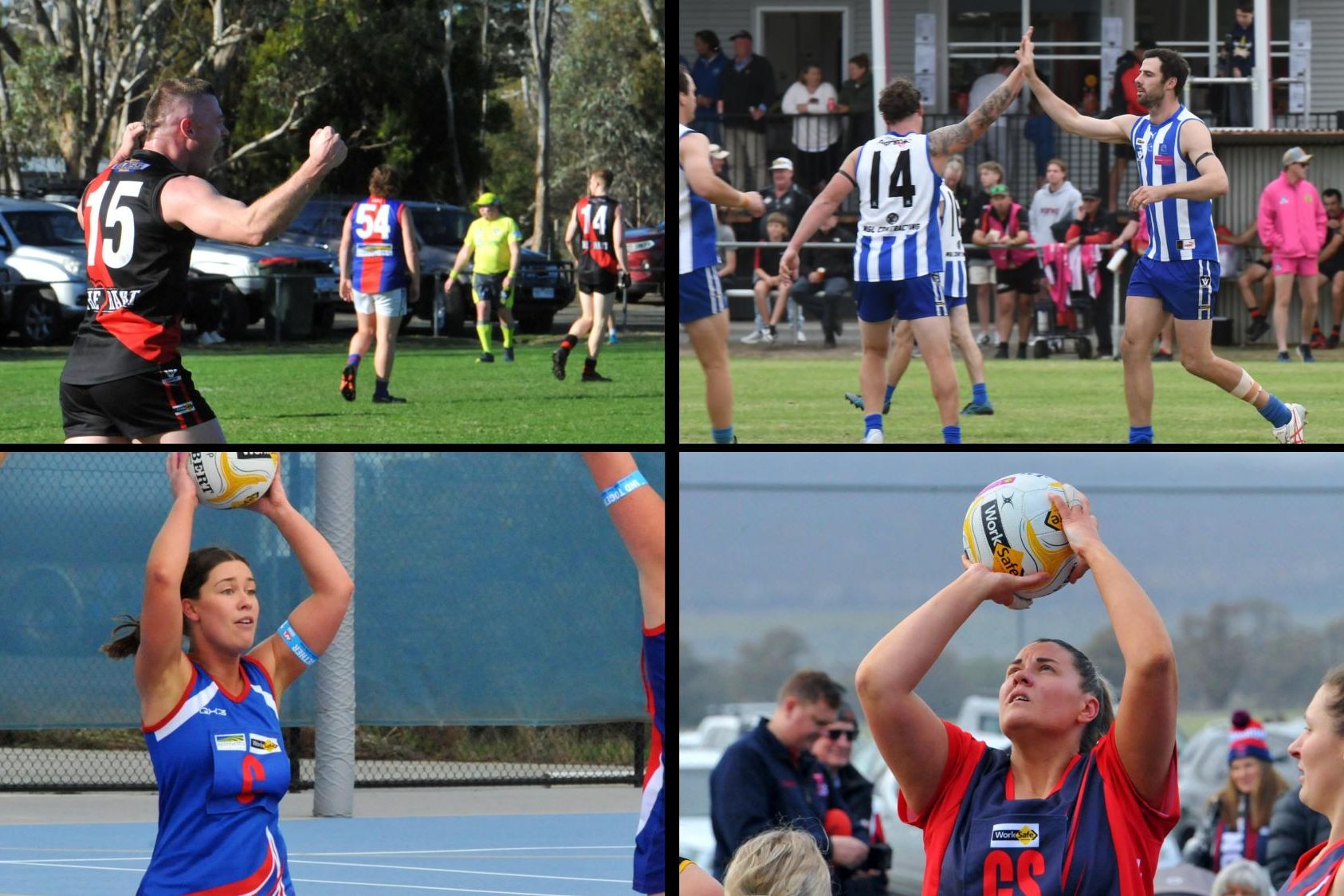Noradjuha Quantong takes on Harrow Balmoral and Rupanyup takes on Laharum in the HDFNL's 2024 grand finals. Pictures by John Hall