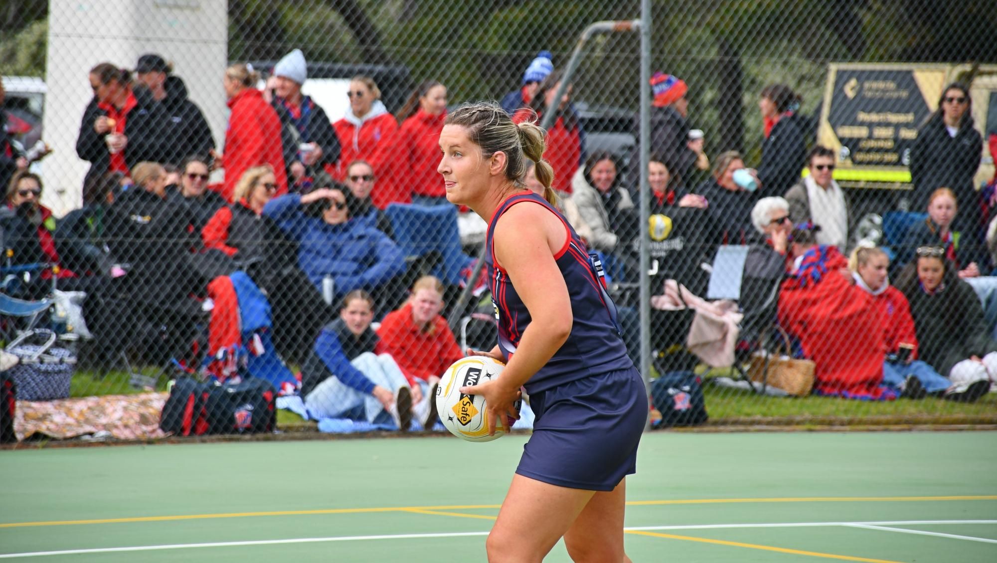 Laharum's Liv Jones-Story will likely play a big role in the grand final and the Demons' centre. Picture by Ben Fraser
