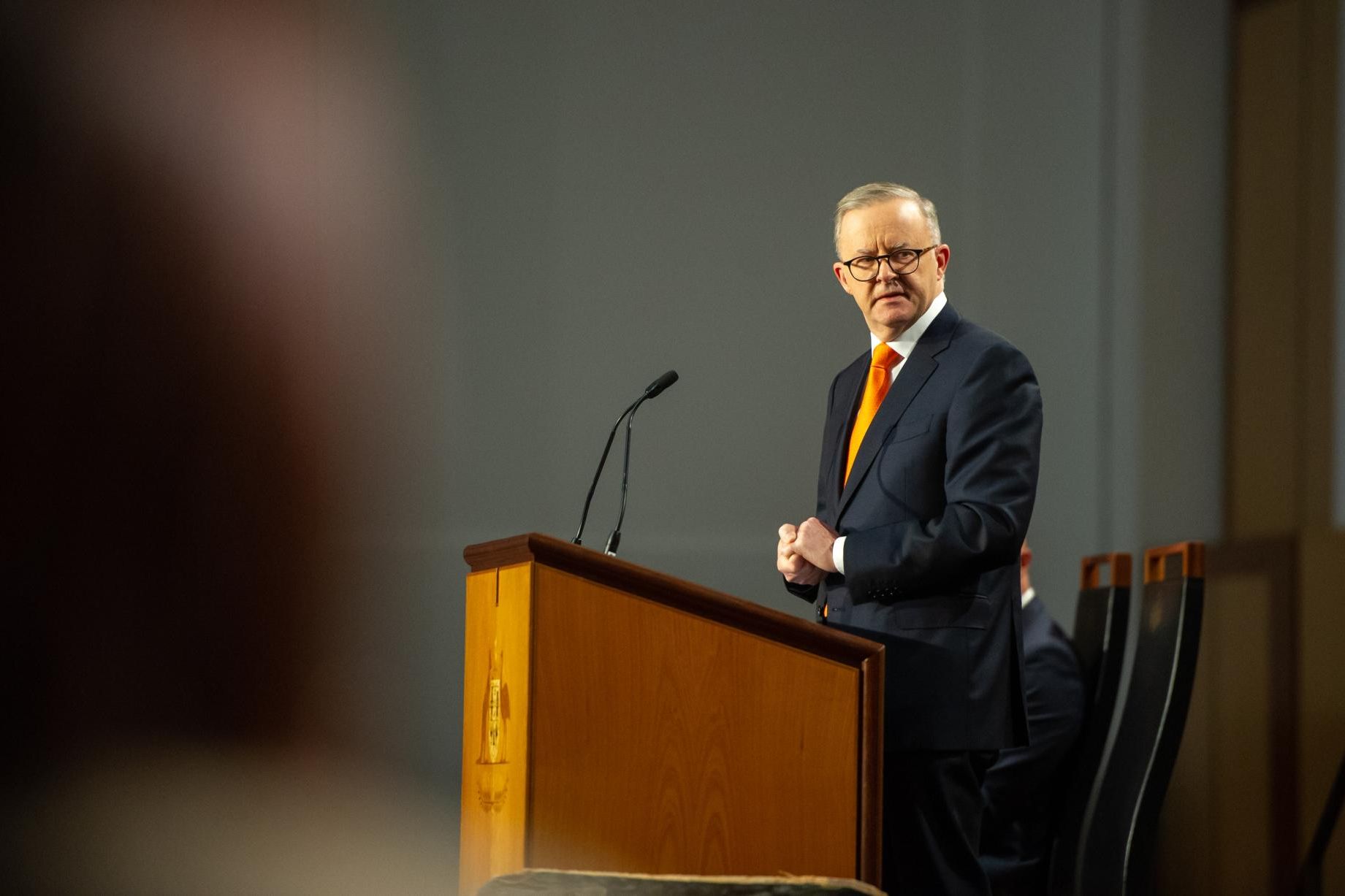 Anthony Albanese has empowered parents to say 'no' to social media for children. Picture by Elesa Kurtz