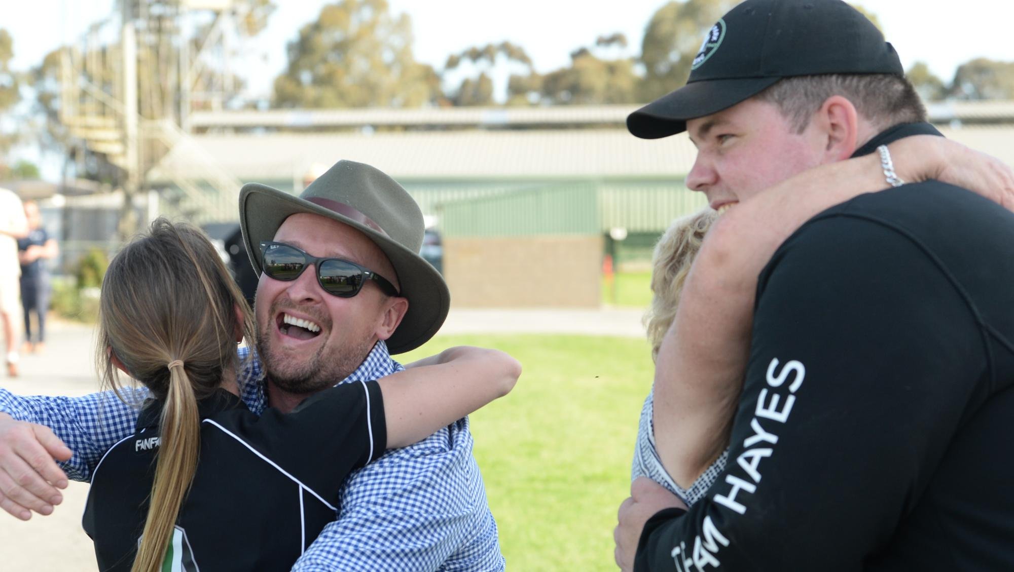 Owners of Irish mare Dublin Journal celebrate after winning the Horsham Cup. Picture by Ross Holburt/Racing Photos 