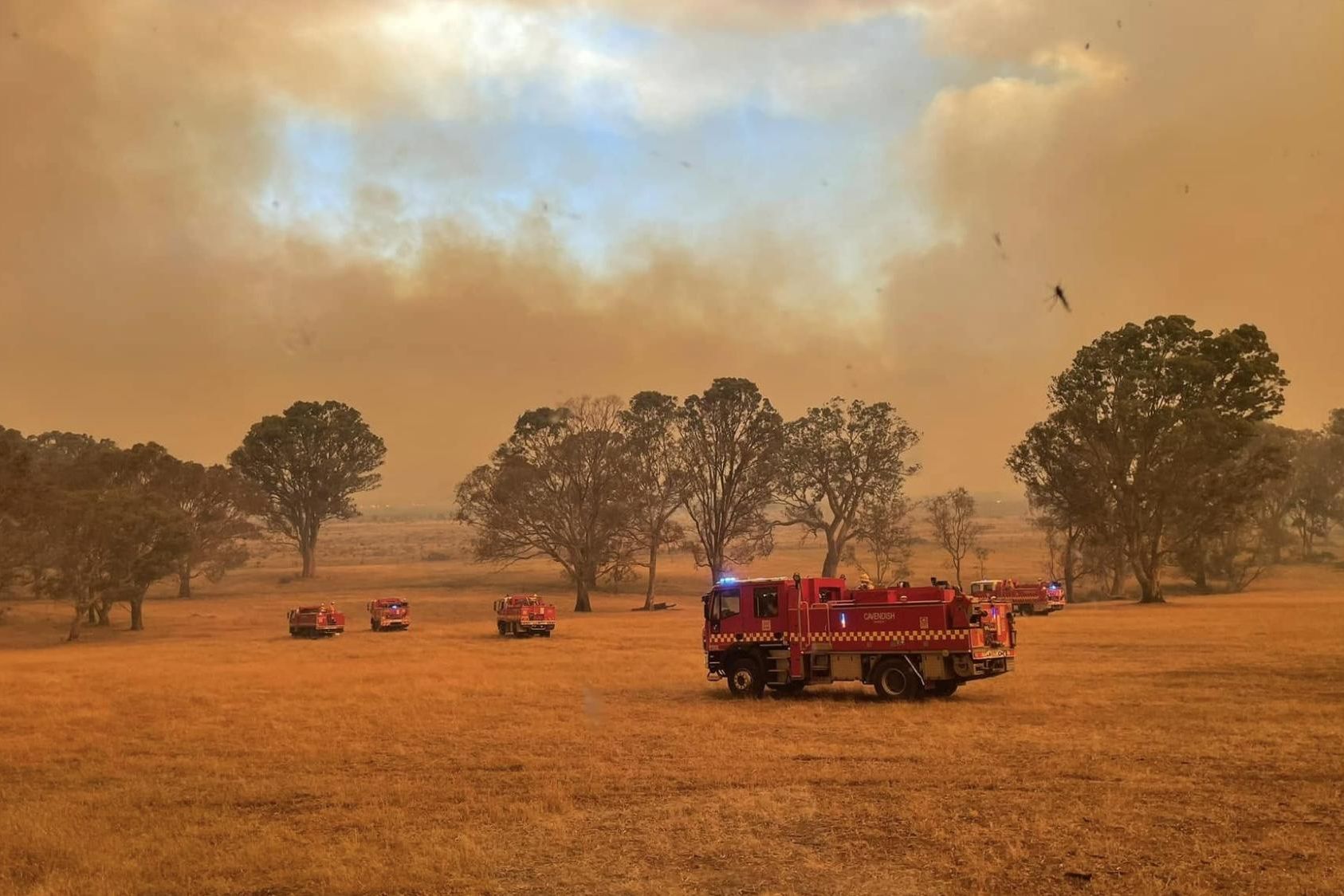 A Total Fire Ban was declared for January 4 in Wimmera, South West fire districts. Picture supplied by the Hamilton Fire Brigade