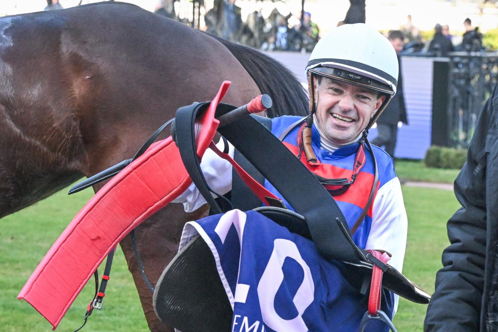 Dean Yendall after Cindy Falls (NZ) won the Leilani Series Final at Flemington Racecourse on July 6, 2024 in Flemington, Australia. Picture by Reg Ryan/Racing Photos
