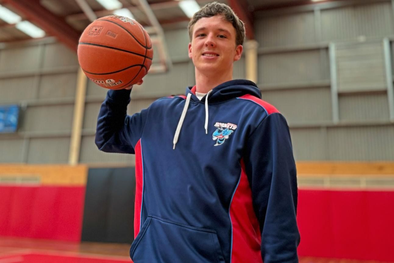 Micah Livingstone had a debut to remember with the Horsham Hornets during its CBL clash against Ararat Redbacks on Sunday, October 6, 2024. Picture by Ben Fraser