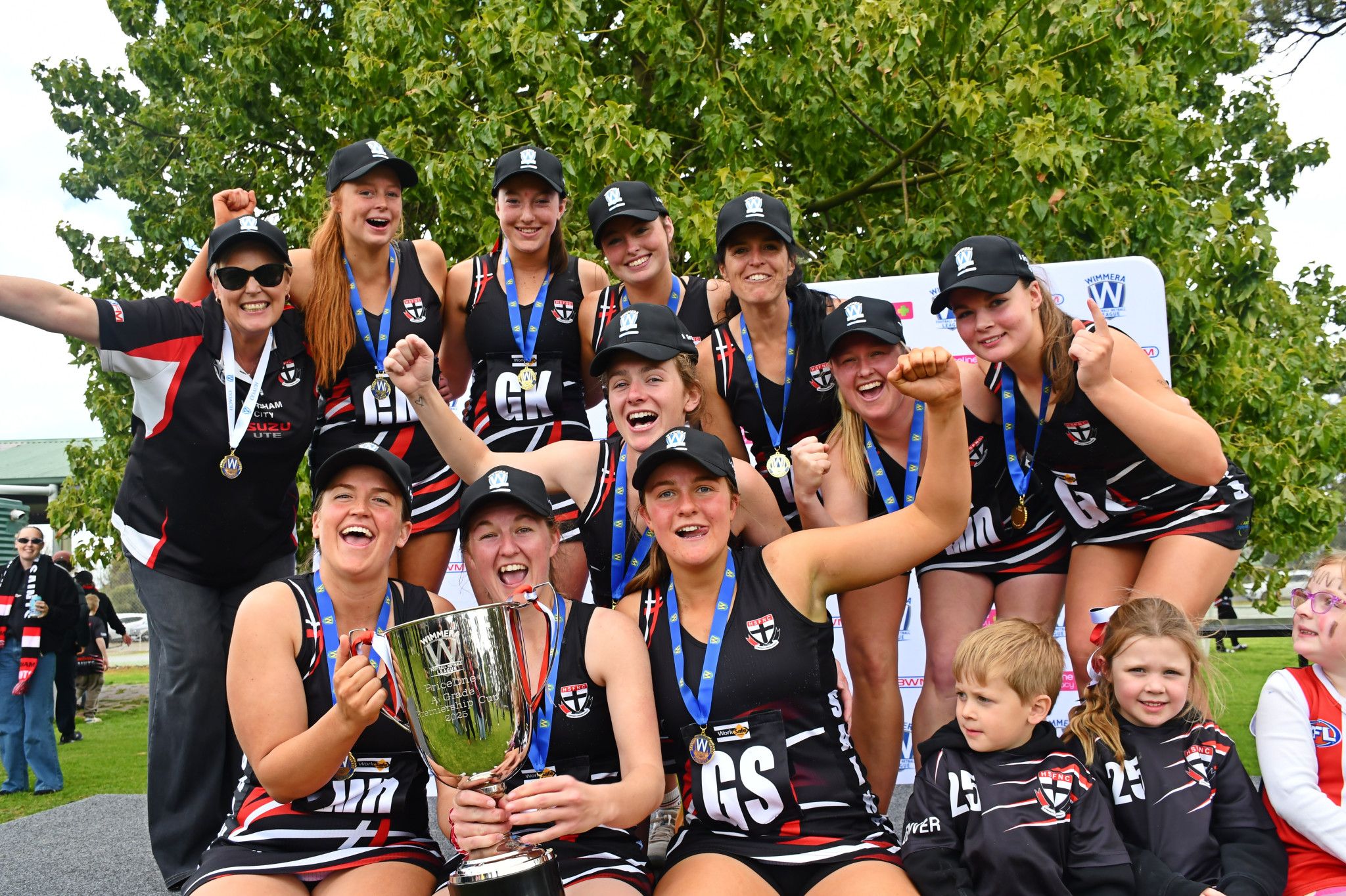 #1 The Horsham Saints' 2025 A grade netball team capped off a stellar season by taking out the WFNL premiership, completing an undefeated year.