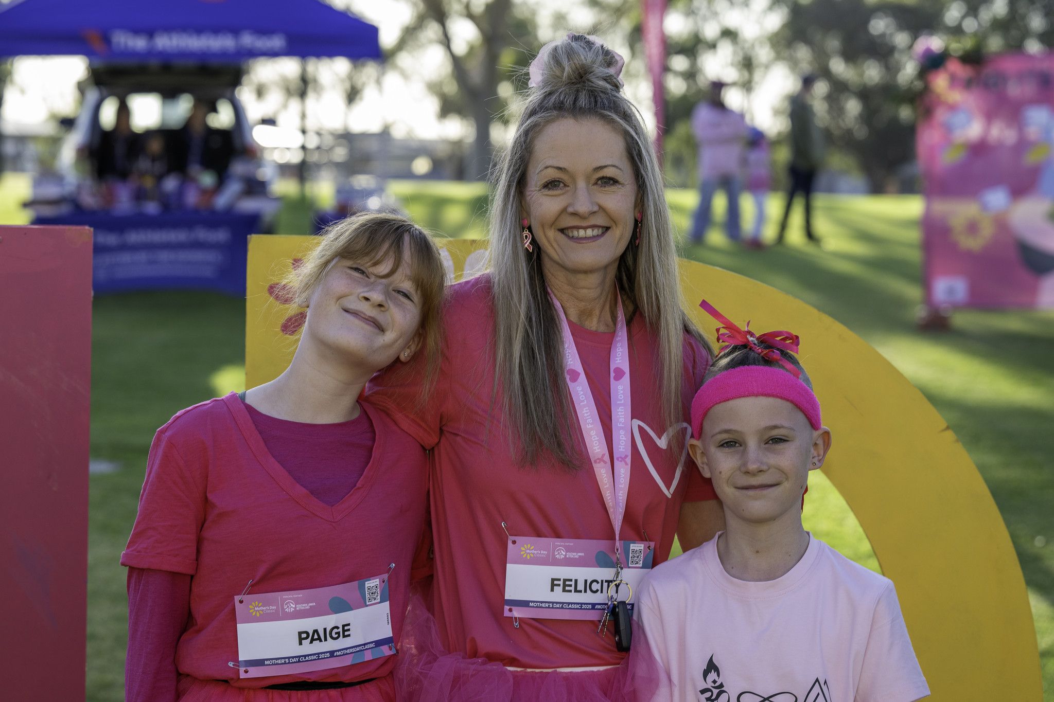 Page Williams, Felicity Williams and Jaxson Williams at the Horsham Mother's Day Classic. Photos: ROBIN WEBB