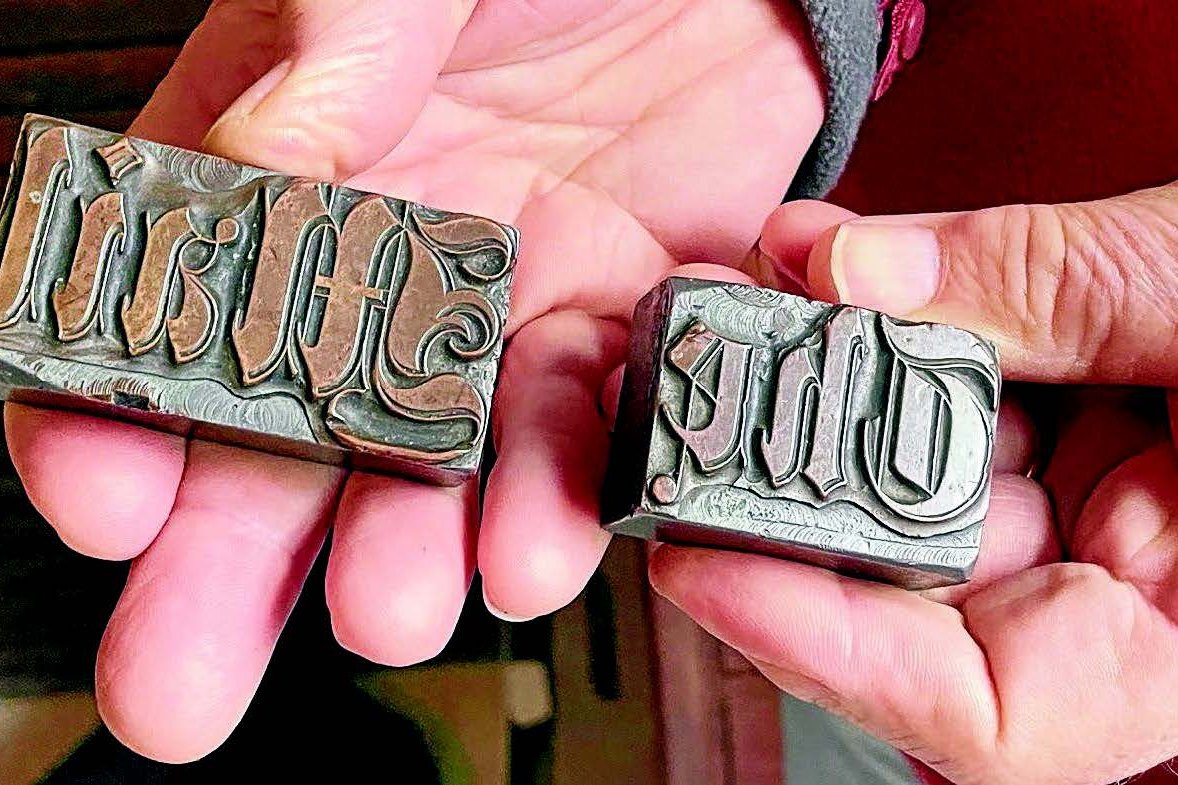 The original stamp for the West Wimmera Mail, owned by the Lockwood Family, held by Keith Lockwood. Picture by Sheryl Lowe