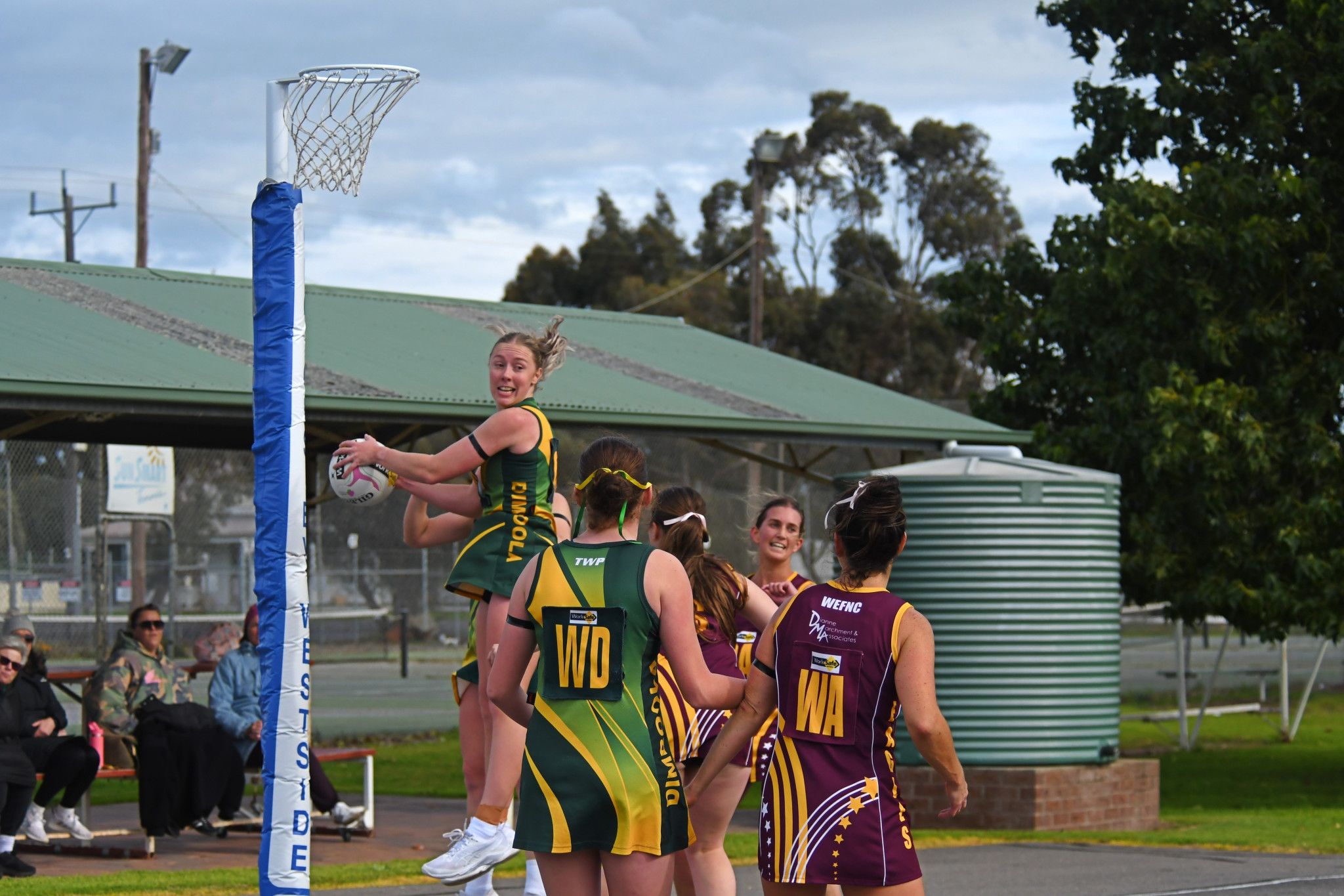 Dimboola held its nerve in a defensive arm wrestle at Anzac Park, edging Warrack Eagles 33-32 in a thrilling finish.