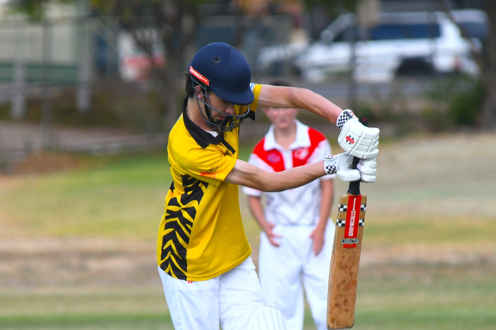 Tigers under-16 skipper Anderson Brown in action during his side's semifinal against Homers. Tigers will face the Dunmunkle Renegades in the under-16 grand final at Horsham City Oval on Monday, March 9.