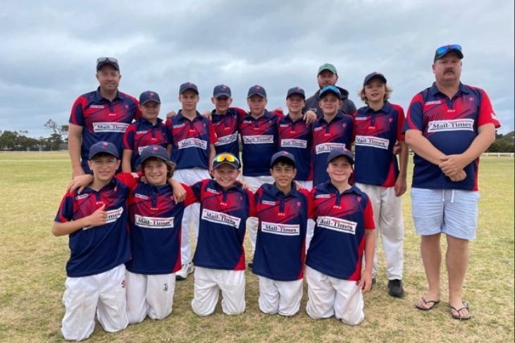 The Horsham Cricket Association under 13 representative team that competed at the Port of Portland Country Week tournament.