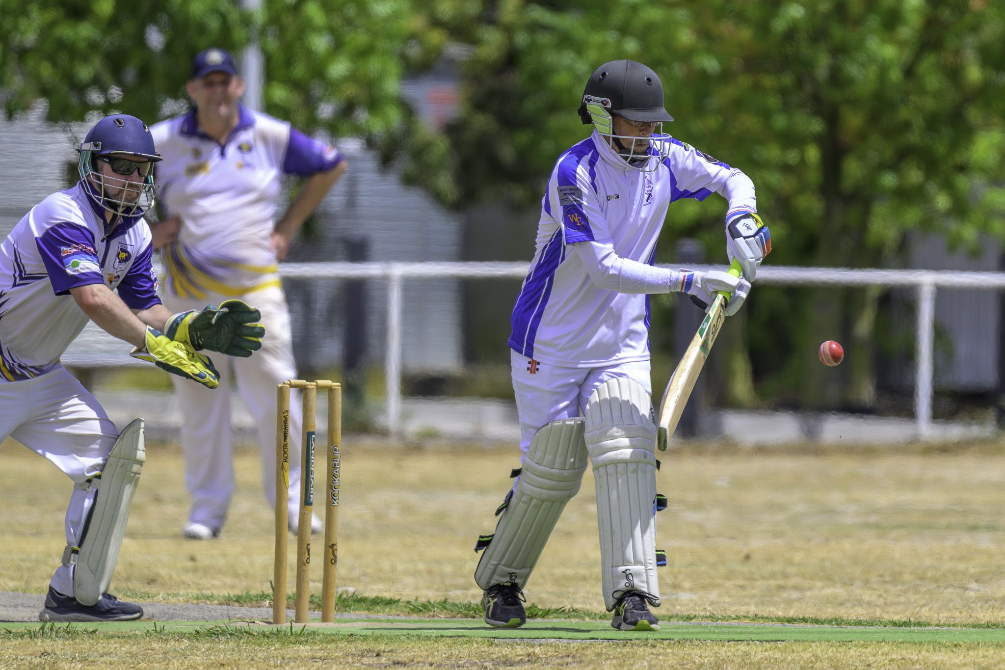 St Mary's Bruce Le Guier plays a shot onto the leg side during his side's innings against the Colts.