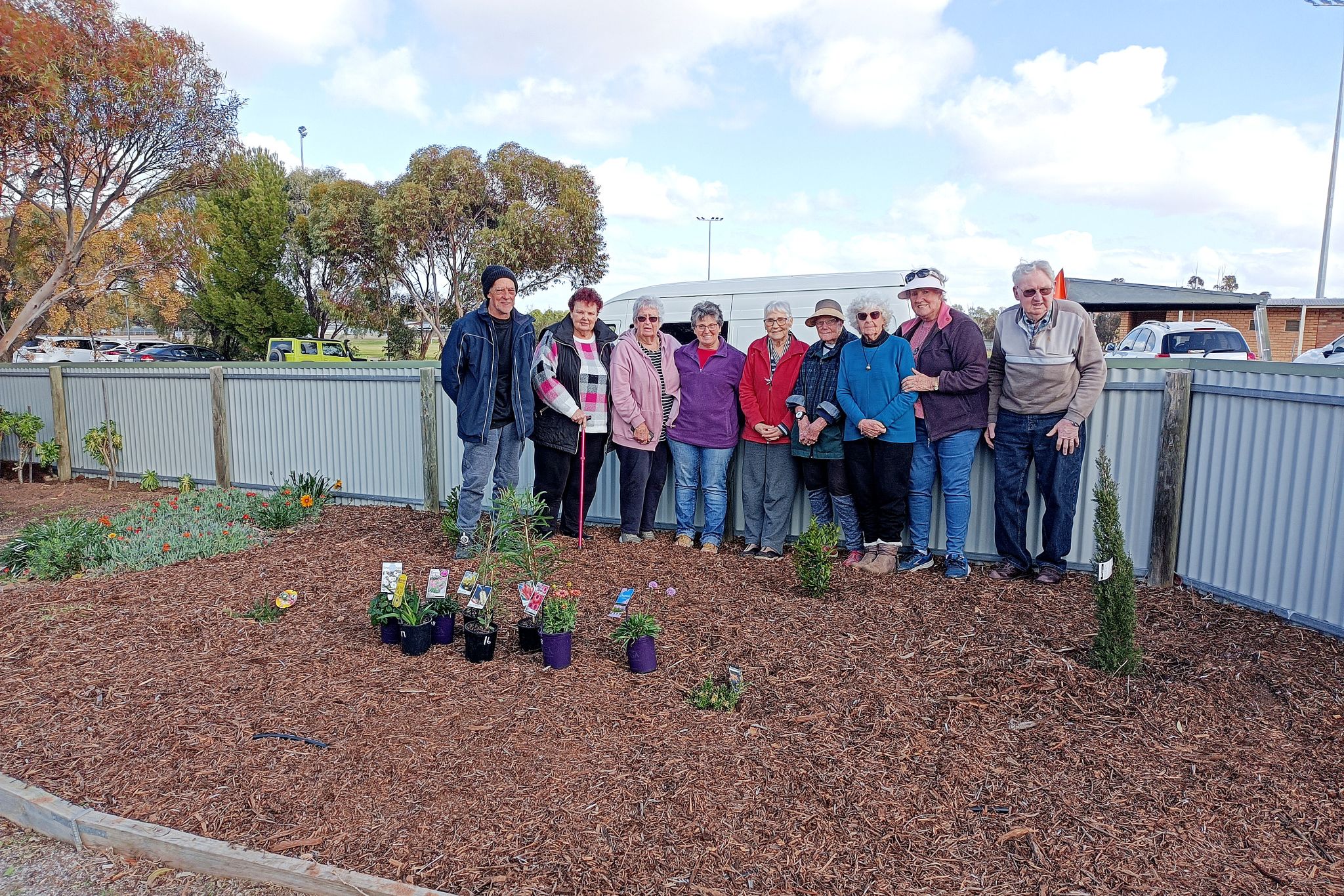 Hopetoun Community Garden members at the August meetup.