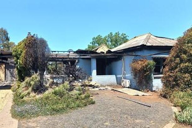 The house was completely destroyed by the fire. Photo: ALISON EY