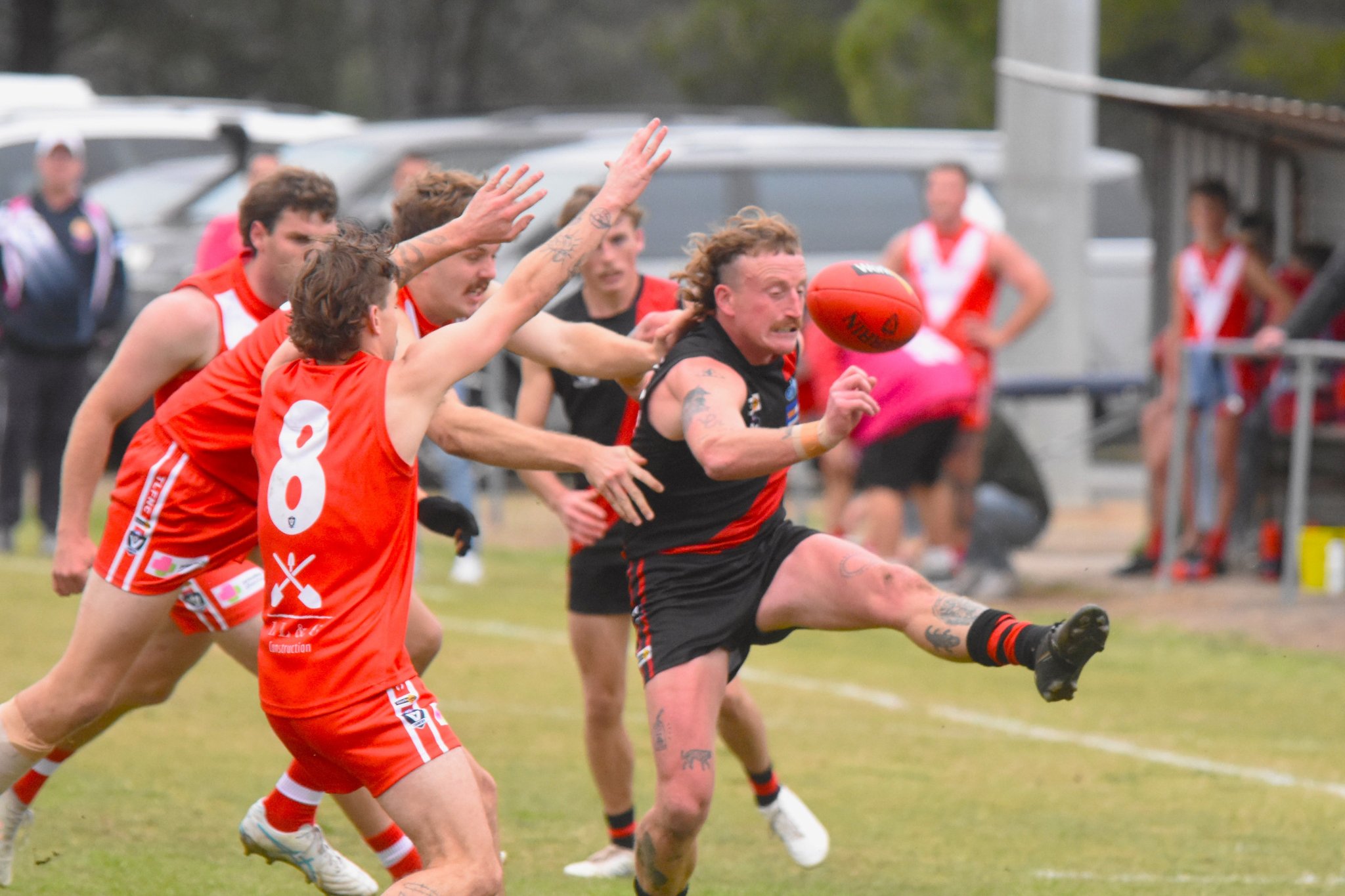 Noradjuha Quantong's Declan Phyland was one of the Bombers' best in their big 29.14 (188) to 7.7 (49) victory over Taylors Lake on Saturday May 23.