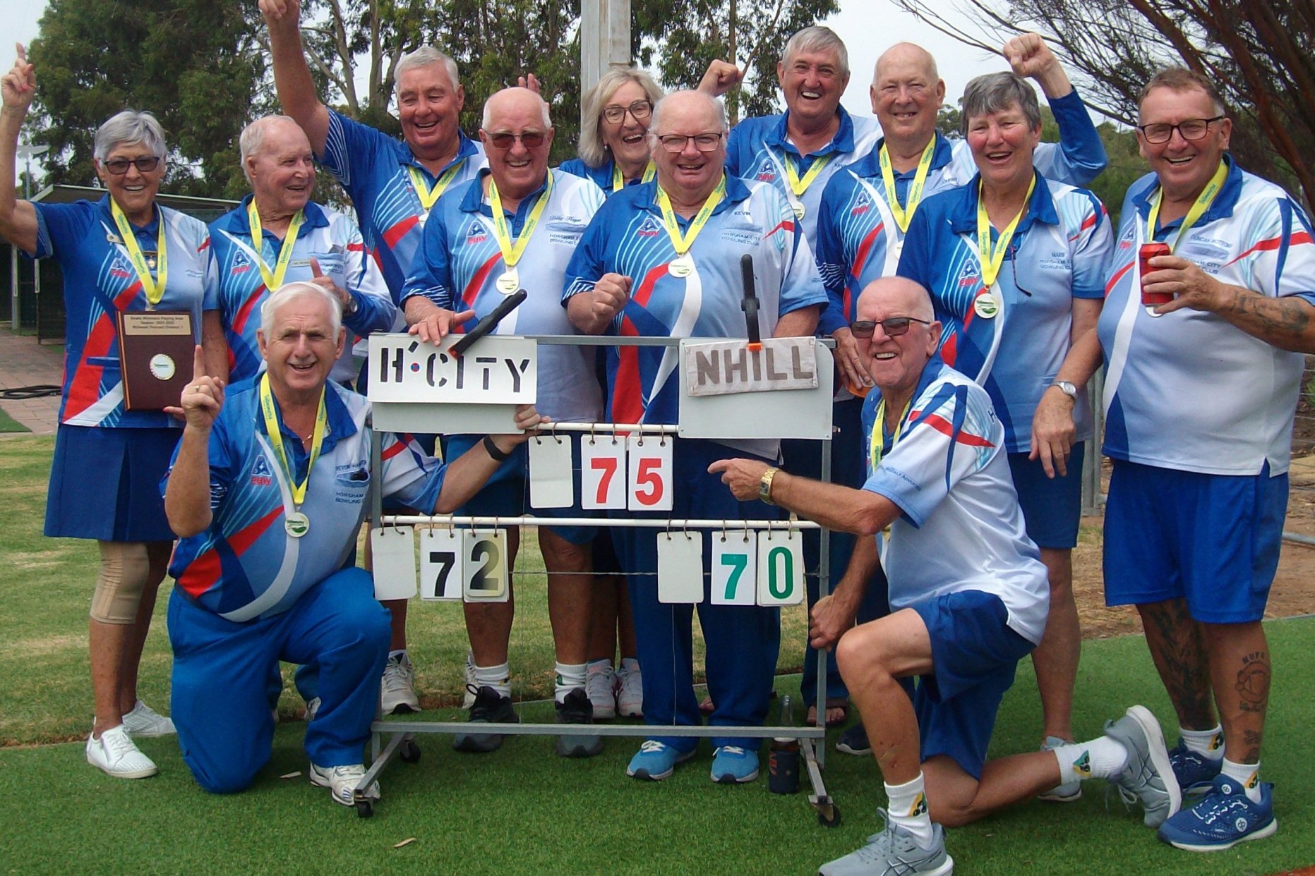 Horsham City are the 2025-26 Wimmera Playing Area division one midweek pennant champions after defeating Nhill 72-70 in Tuesday's grand final.