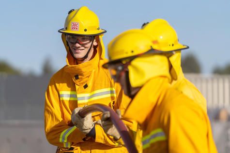 Warracknabeal CFA member Cody Polack in action at Cadet Camp