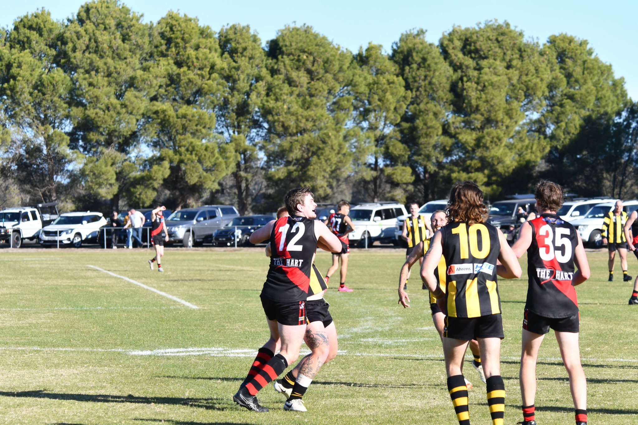 Jack Vague dominated the ruck for the Bombers. PHOTO: TONY TOMLINS