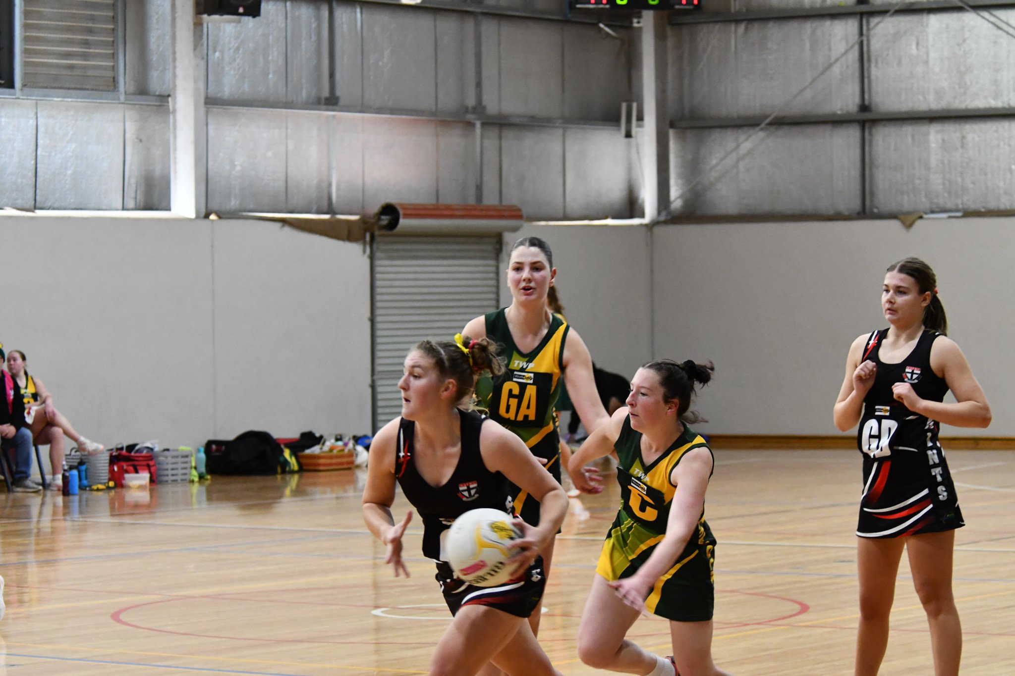 Saints' centre Ashlee Grace was again one of the most dominating players for the Saints. PHOTO: TONY TOMLINS