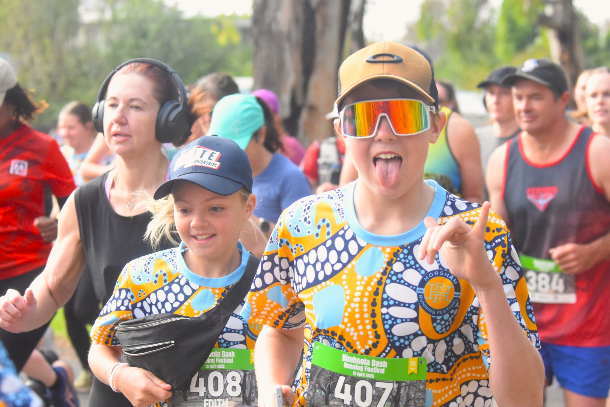 Edith and Vincent Brennan were all smiles at the start of the 10km event during the inaugural Dimboola Dash, held on Sunday, April 12.