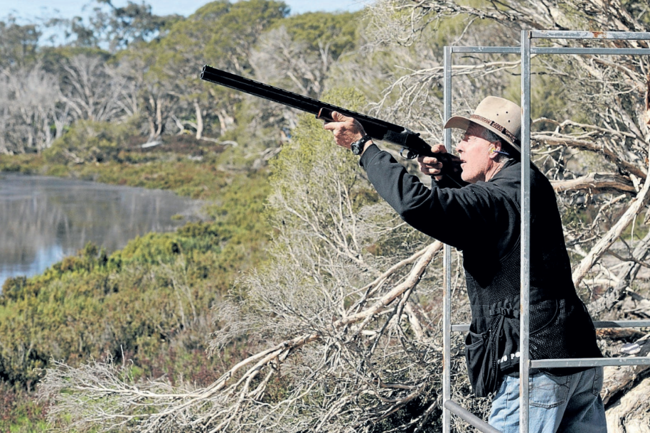 Bob Hawkins at the CFA shoot at Natimuk Field and Game.