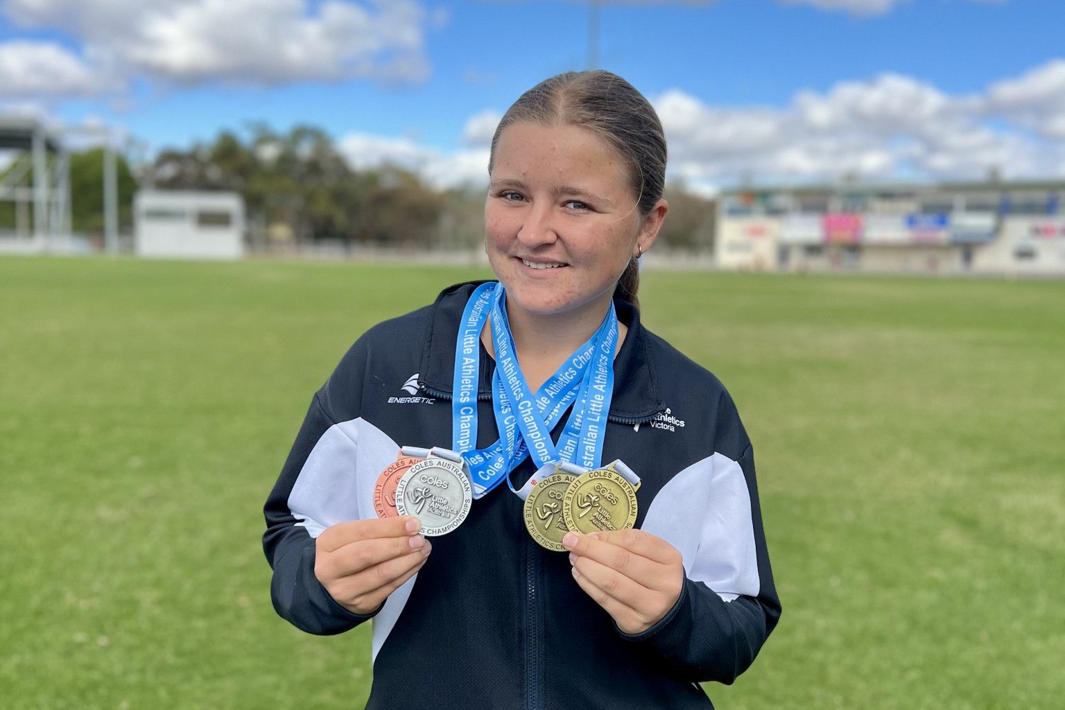Sprinter Georgia Foster won two gold medals at the Australian Little Athletics Championships.