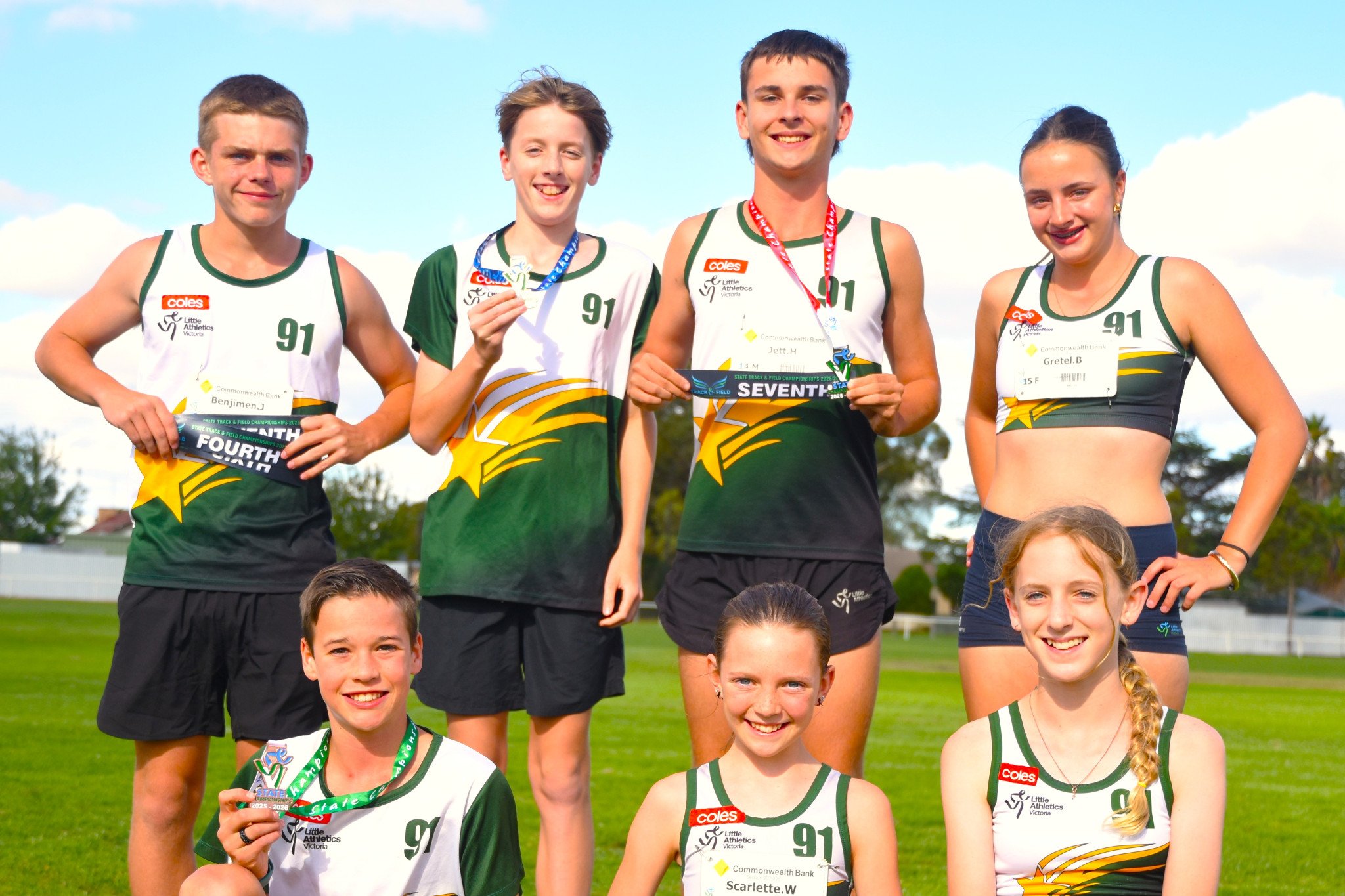 Horsham Little Athletics Centre was represented by seven athletes at the Little Athletics Victoria State Track and Field Championships. Jack Sawyer (400m gold), Jett Hill (400m silver) and Jaxon Durack (high jump bronze) left with medals.