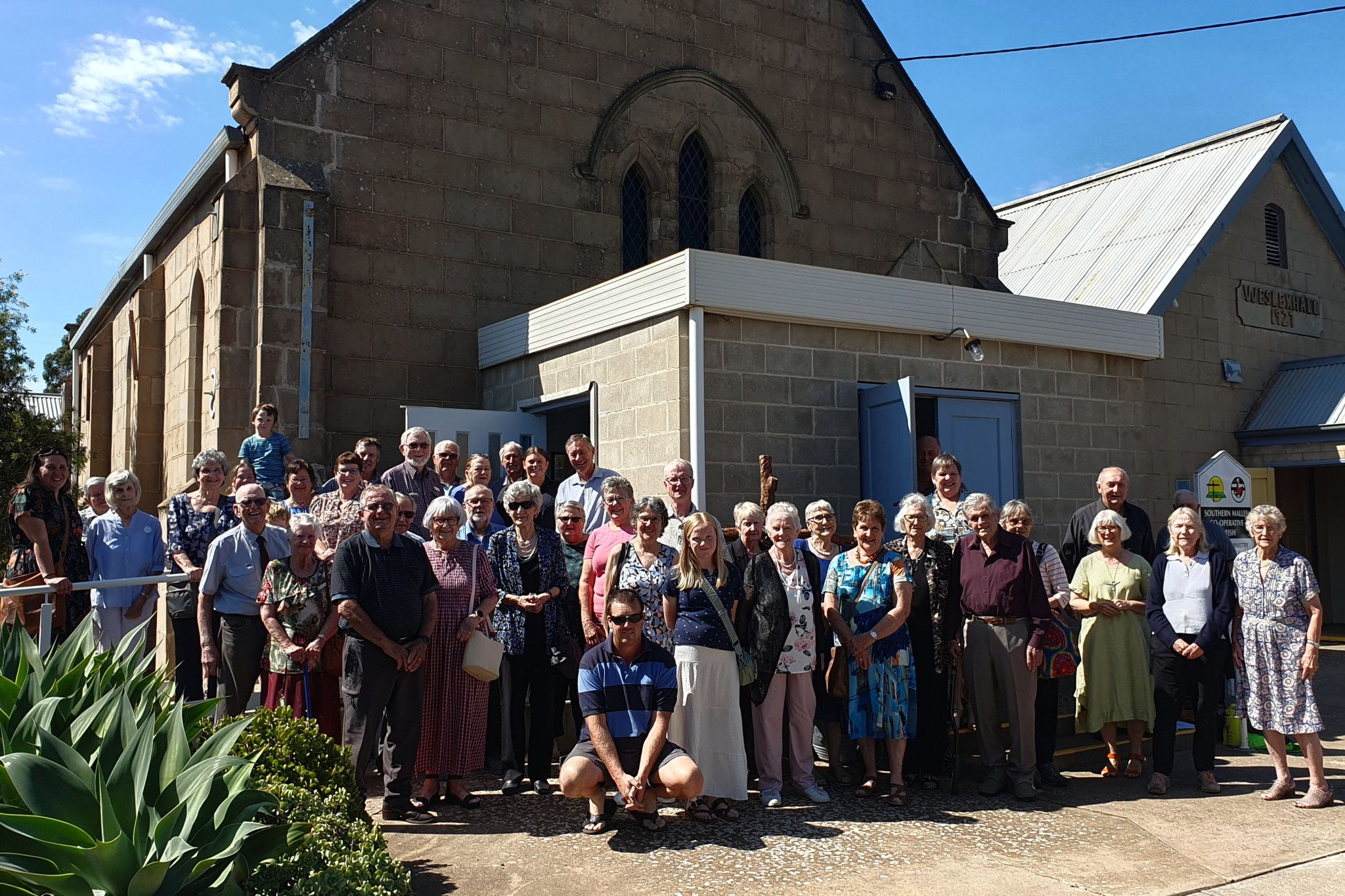 The gathered congregation.