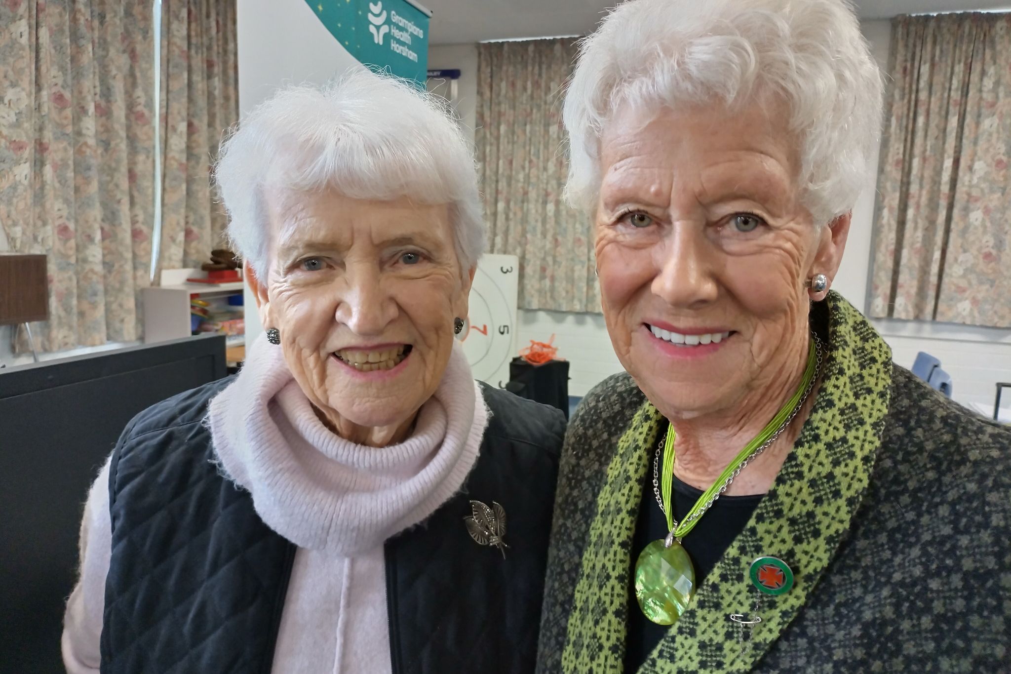 Dawn Scott, wife of former Warracknabeal and District Hospital manager of 31 years Max Scott. and mother of Chris Scott who was Wimmera Base Hospital and Wimmera Health Care group CEO for 14 years. with Nita Ingleton. Ms Ingleton started her nursing training at Wimmera Base Hospital in 1957 and later worked at Warracknabeal, then as a maternal and child health nurse from 1972 until 1995 in several Wimmera centres. See the full story of their reunion on page 8.
